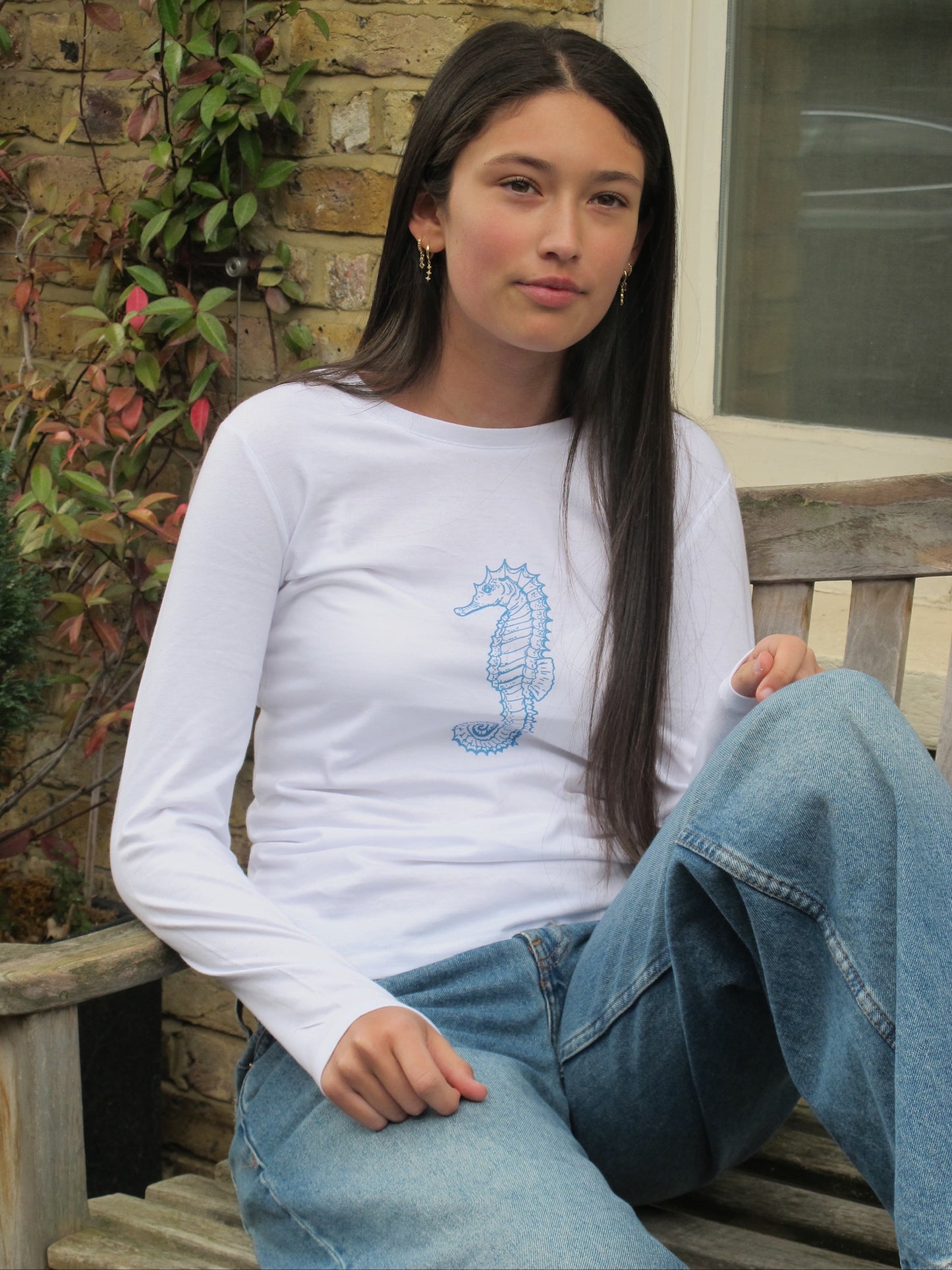 Long Sleeve Seahorse Tee