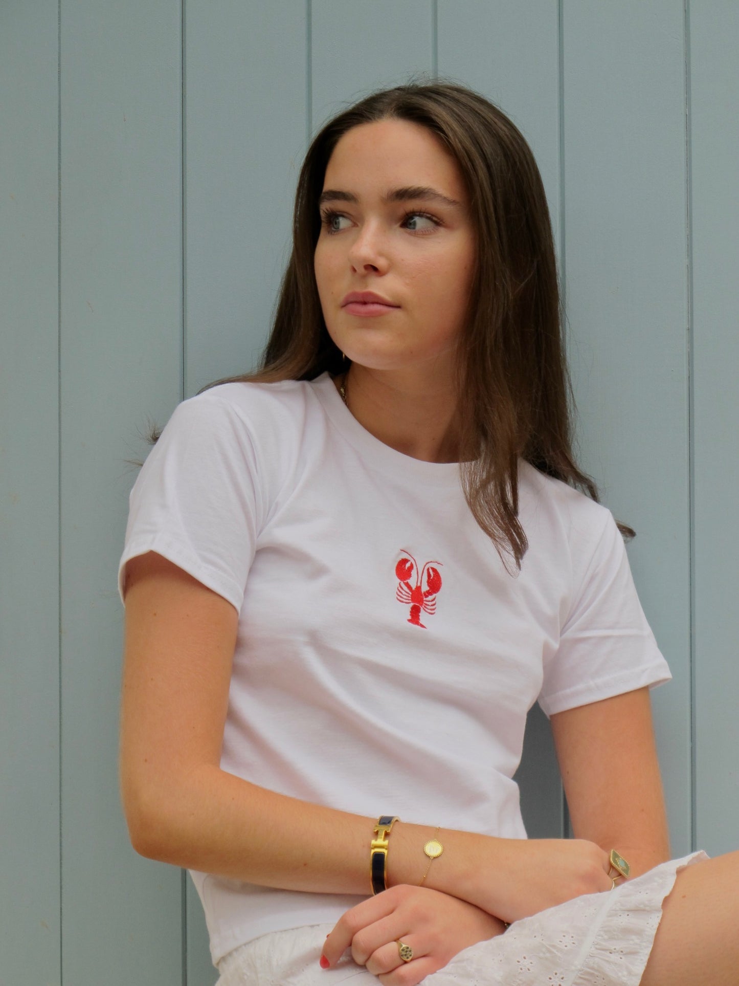 Embroidered Lobster Tee