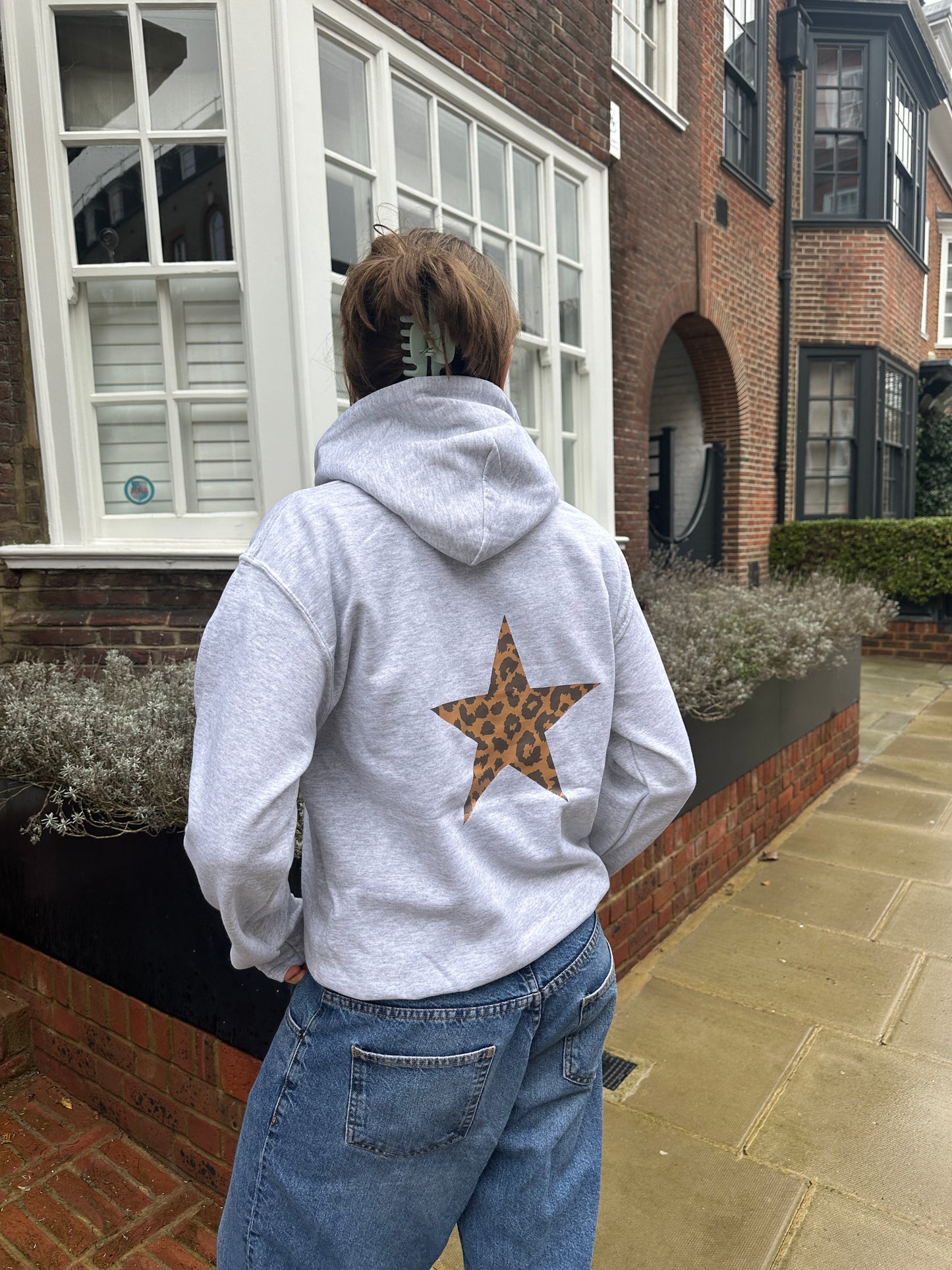 Leopard Print Star Hoodie