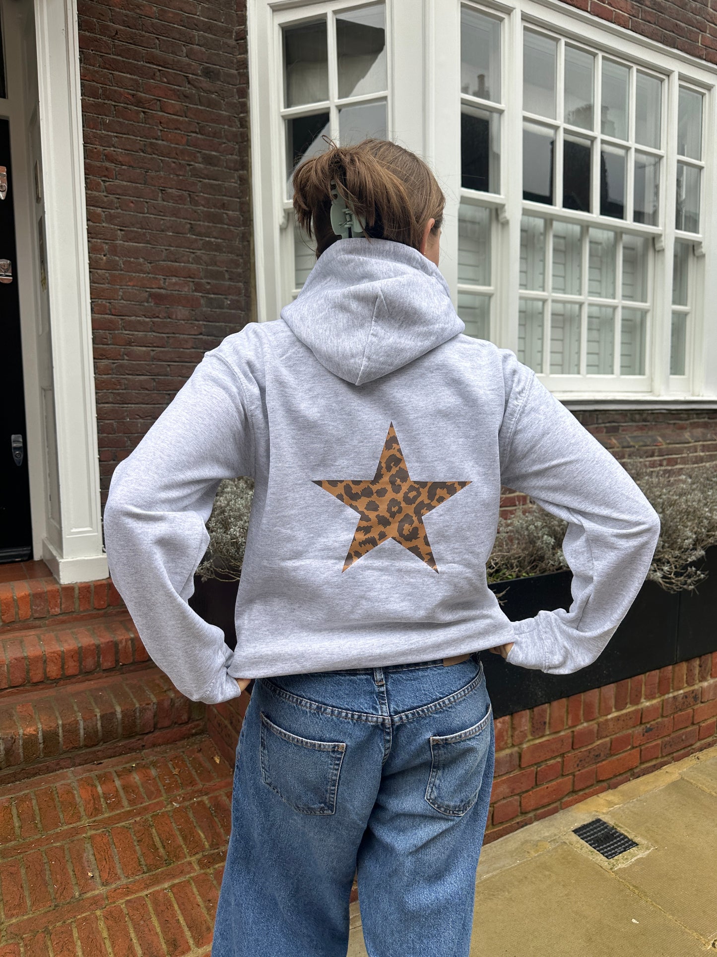 Leopard Print Star Hoodie