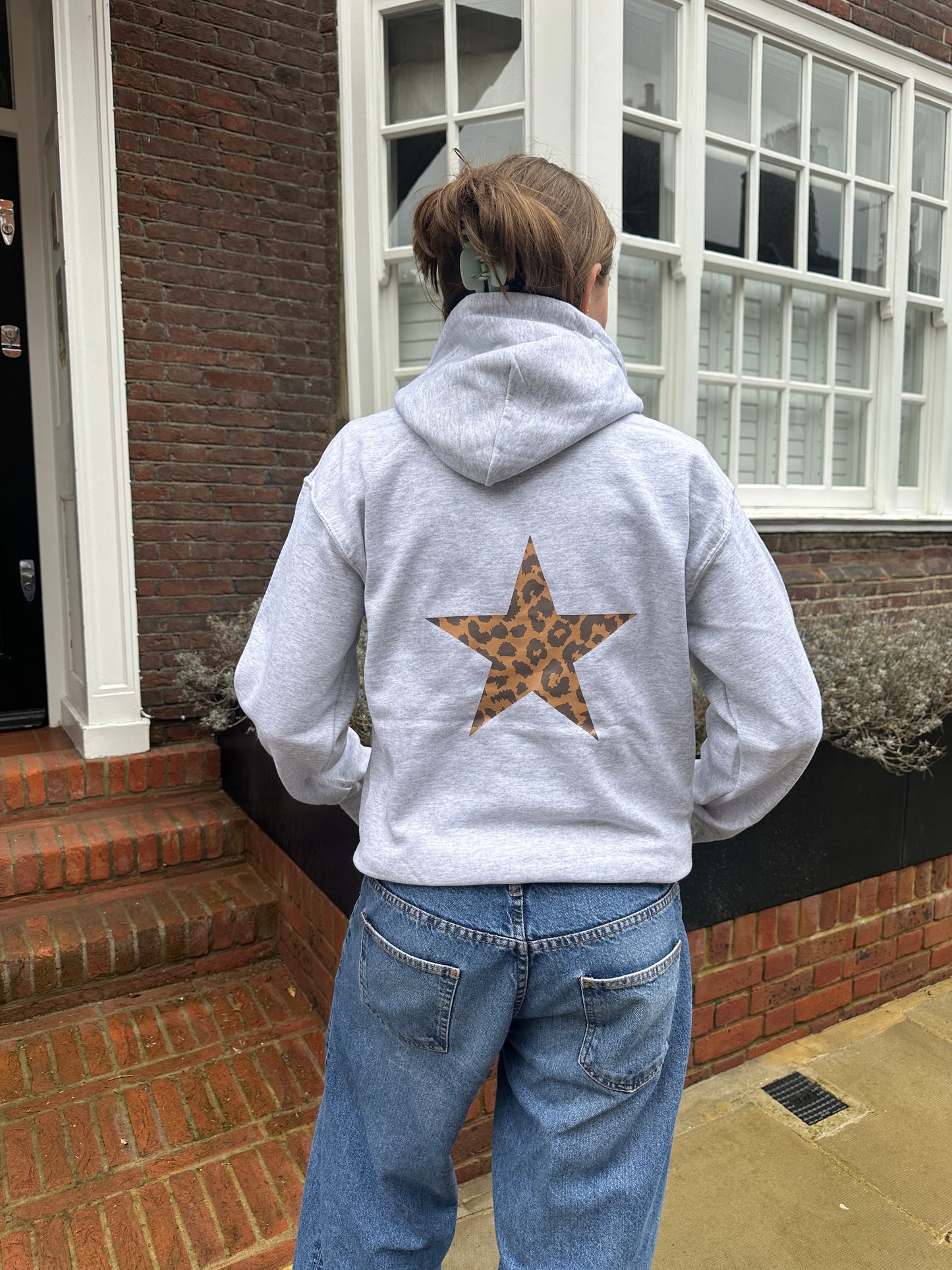 Leopard Print Star Hoodie