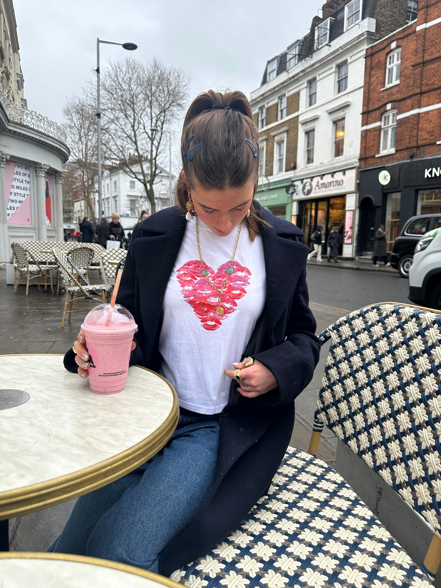 White Lip Art Tee