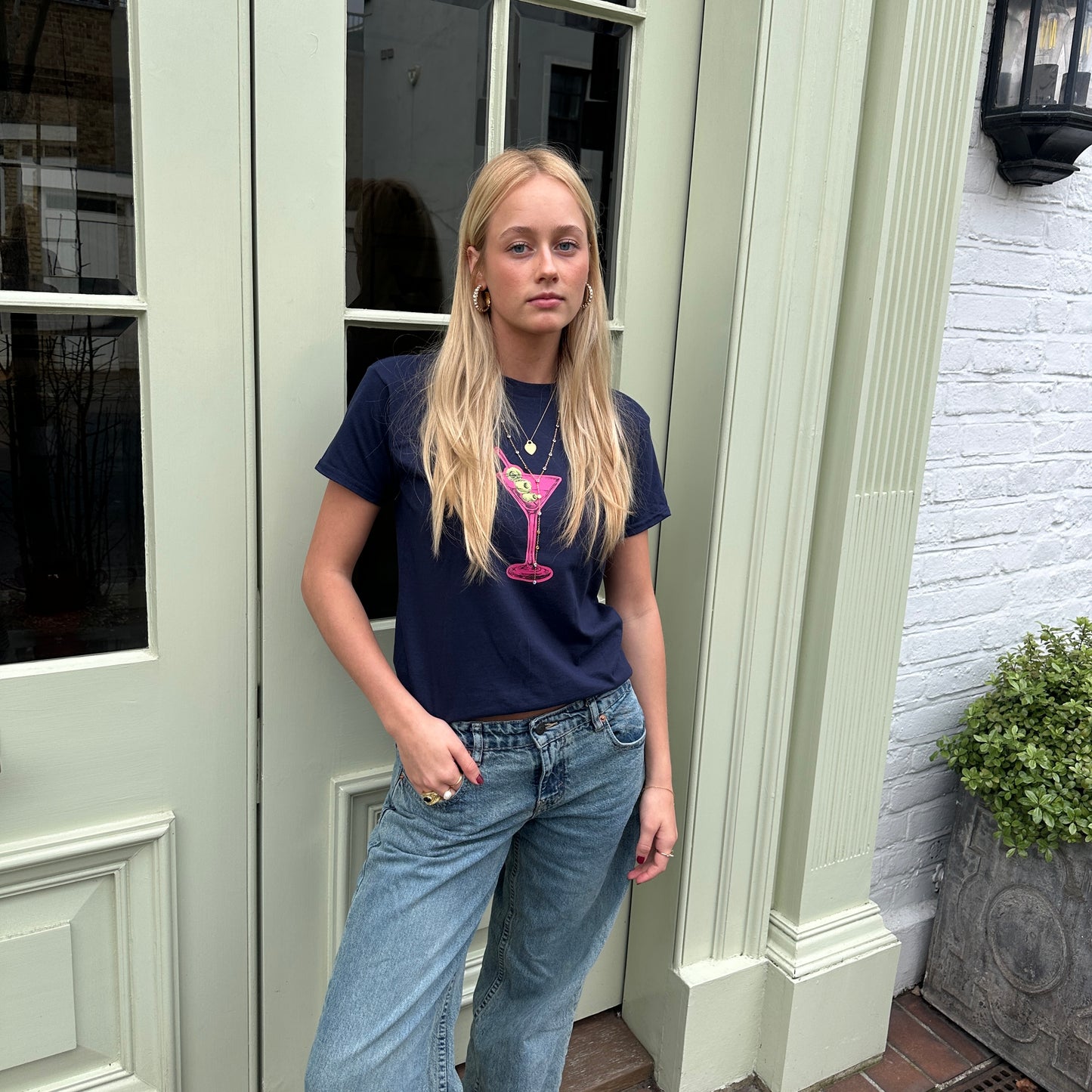 Pink Martini with Olives tee