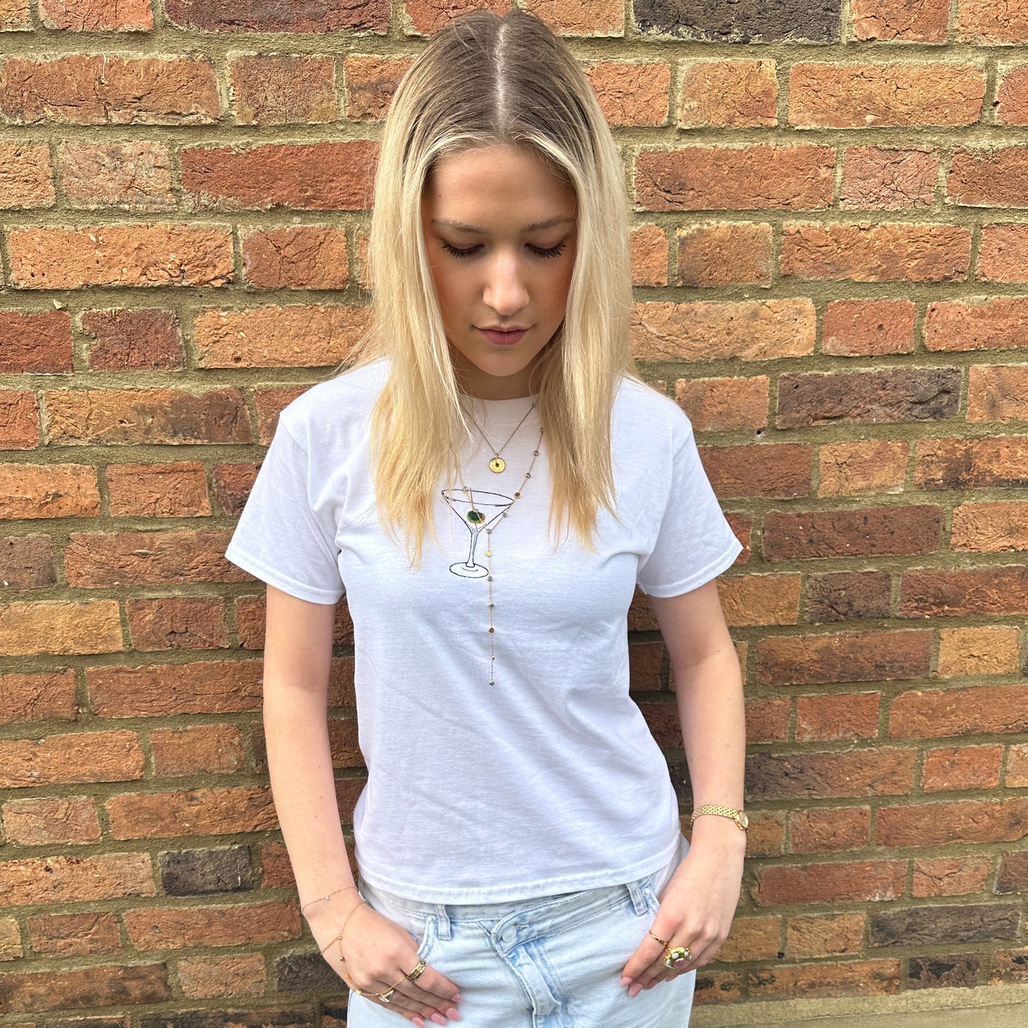 Embroidered Martini Tee