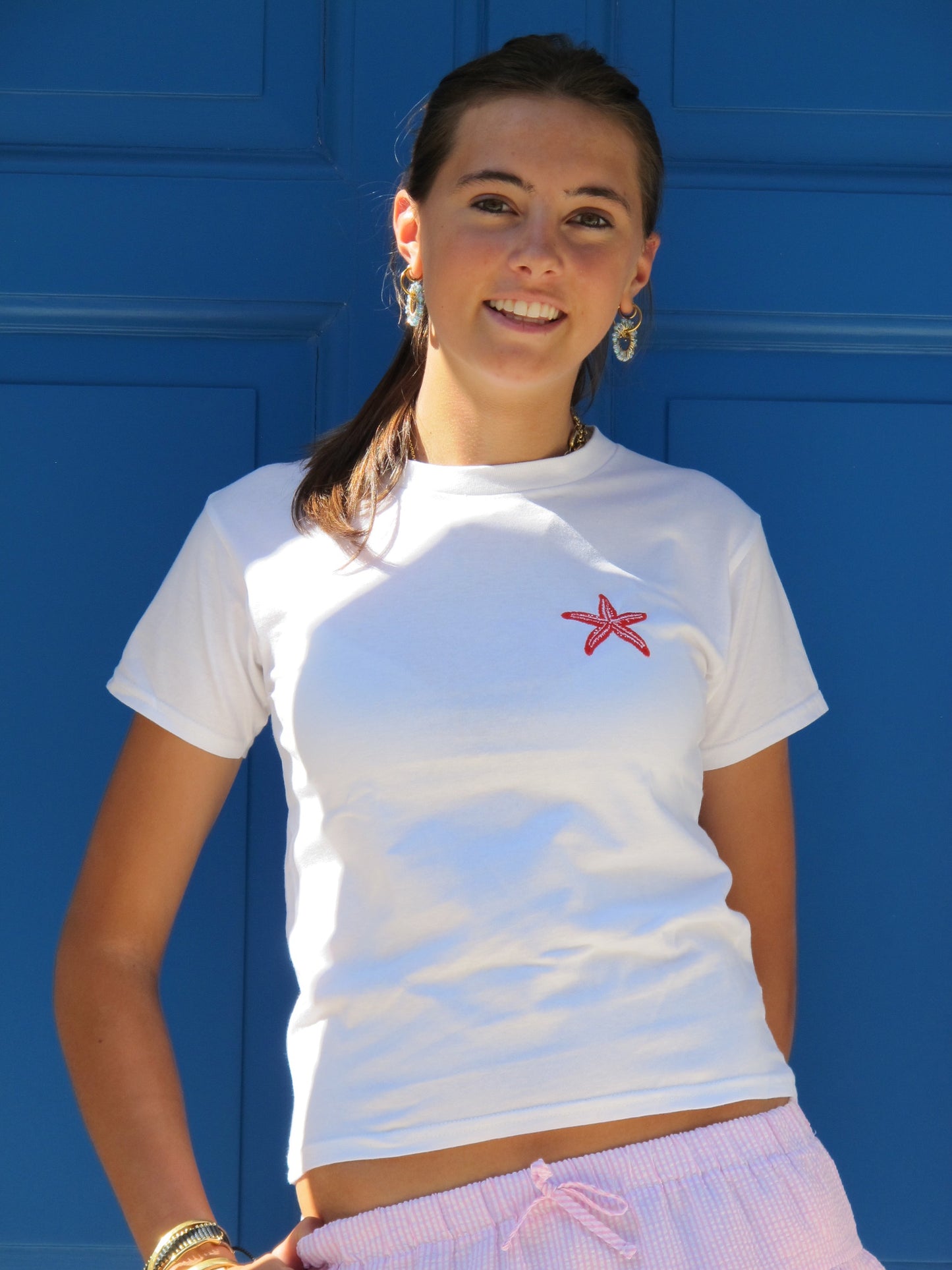 Embroidered Starfish Tee