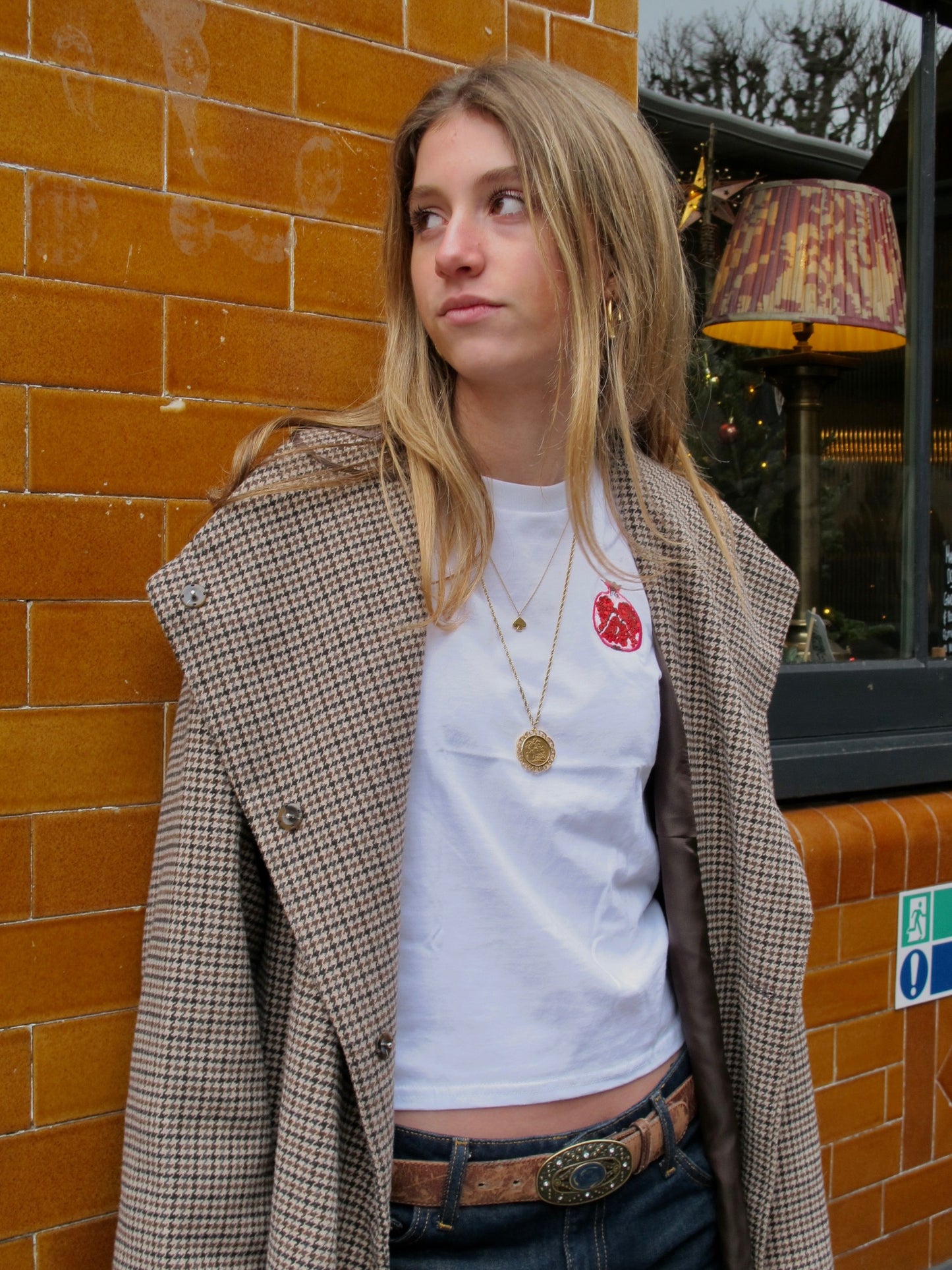 Embroidered Pomegranate Tee