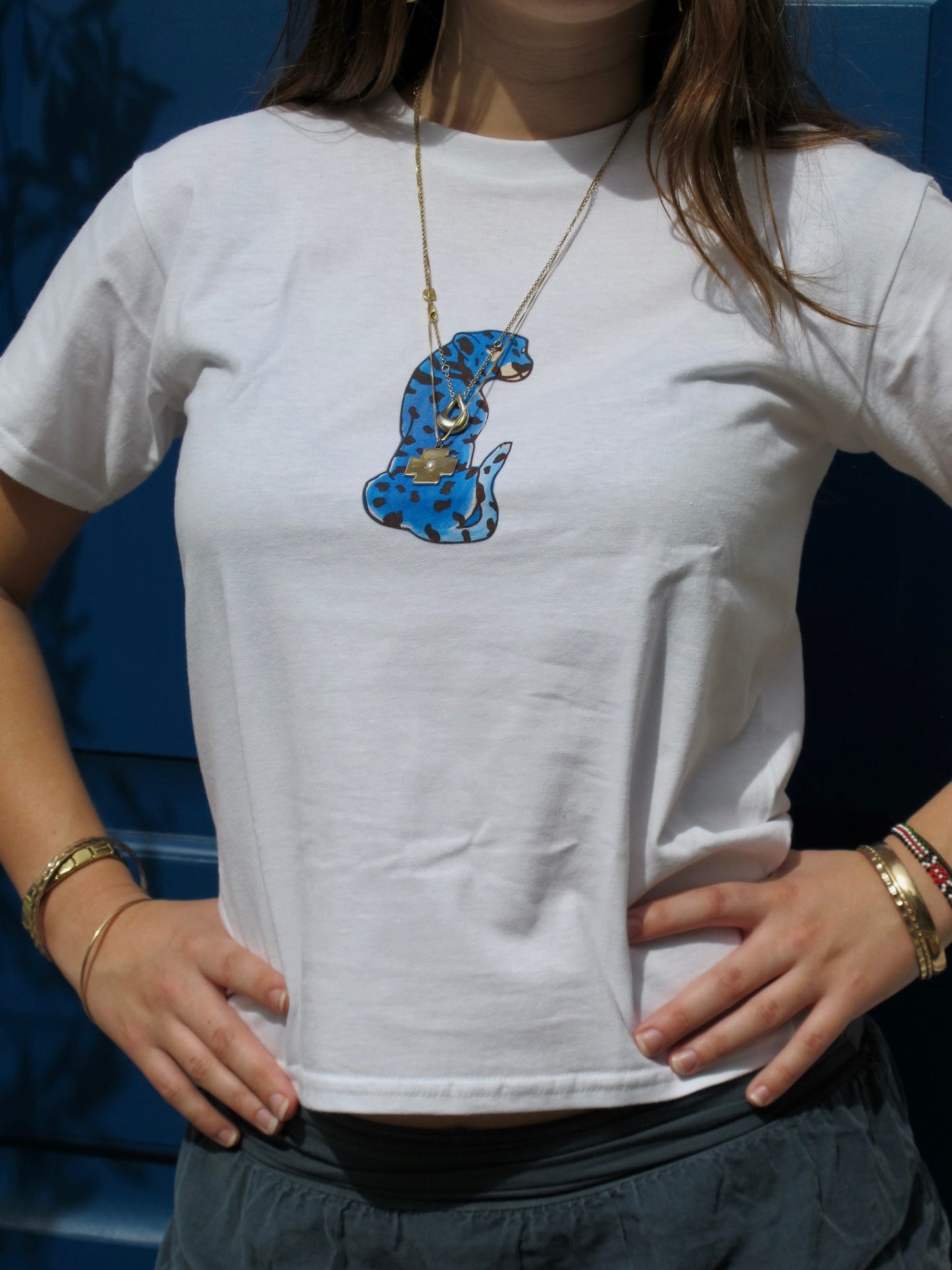 Blue Leopard tee