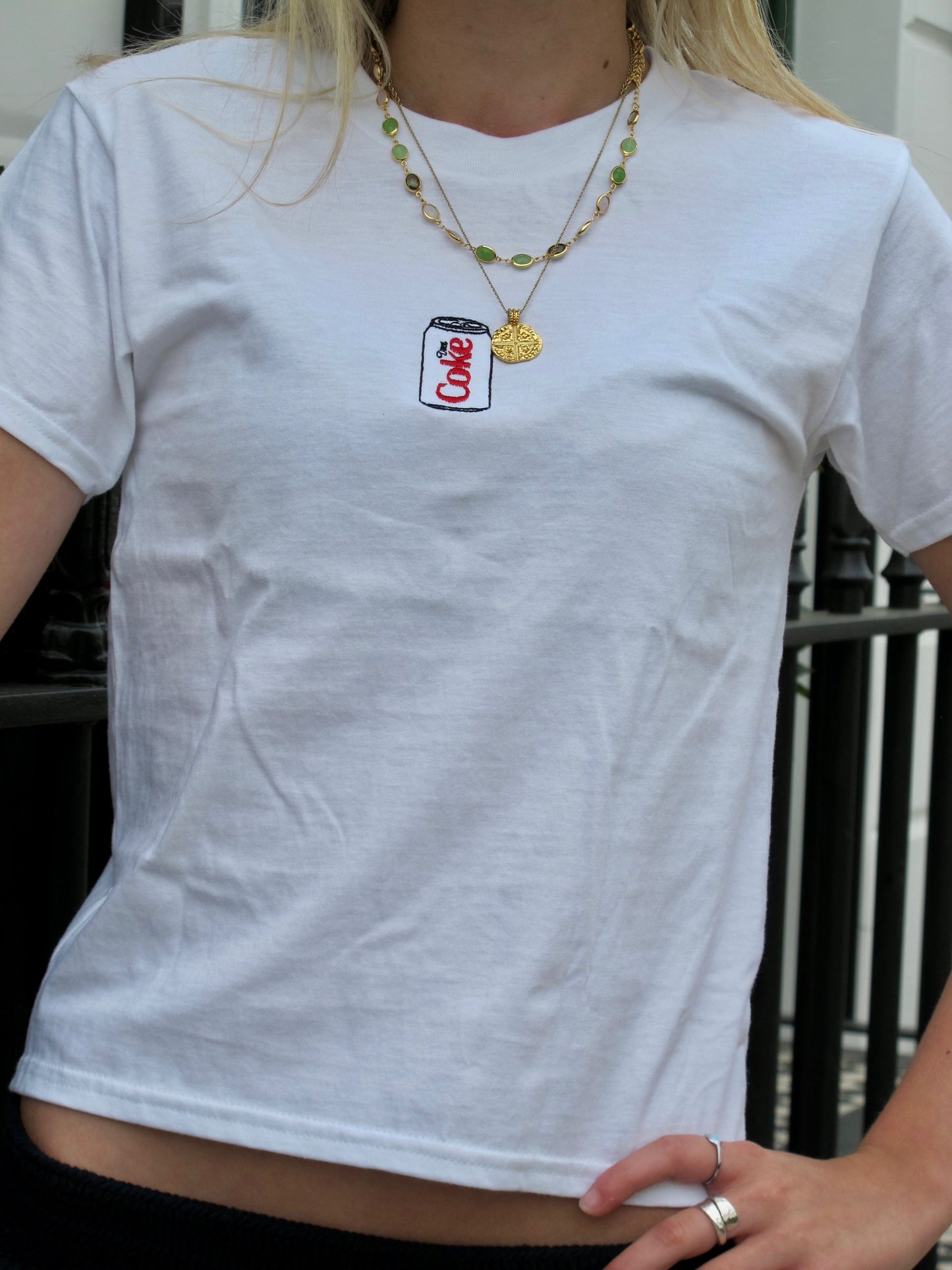 Embroidered Diet Coke tee
