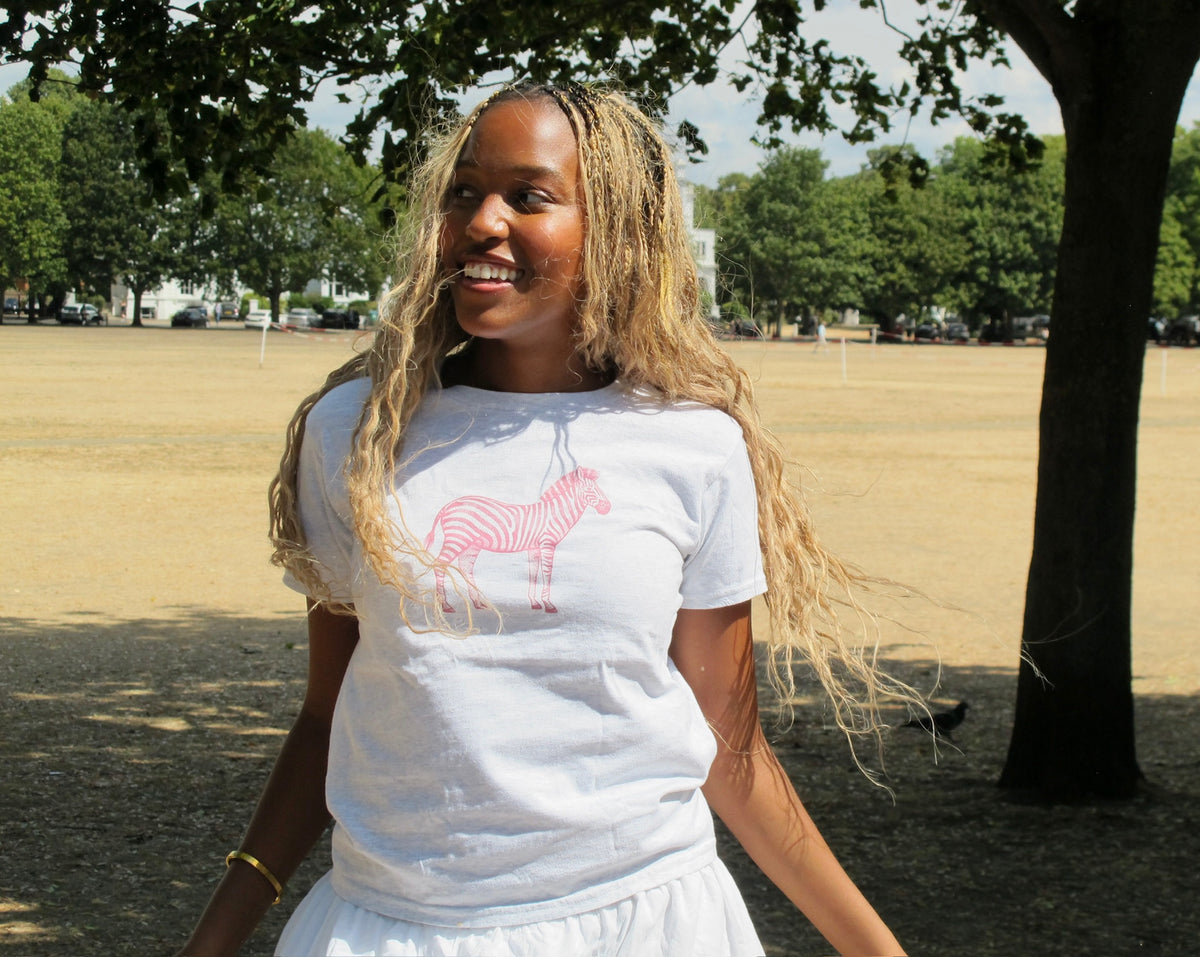 Grey Zebra Tee