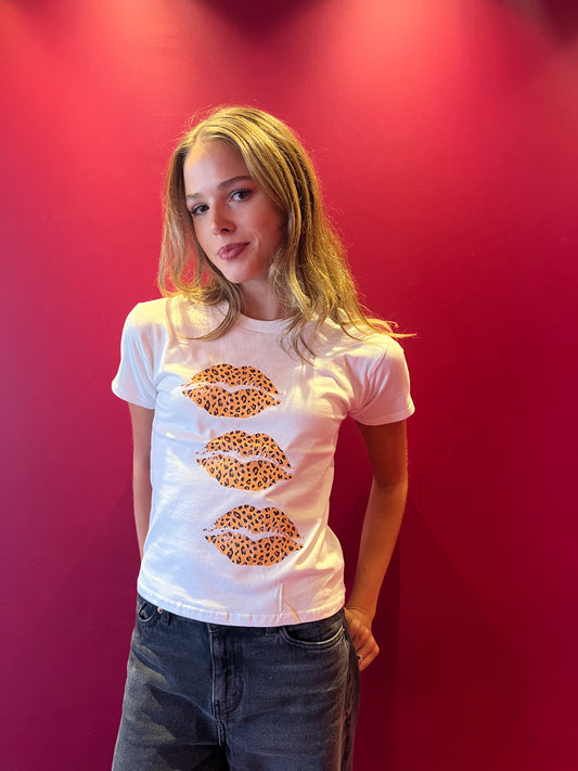 Leopard Hotlips tee