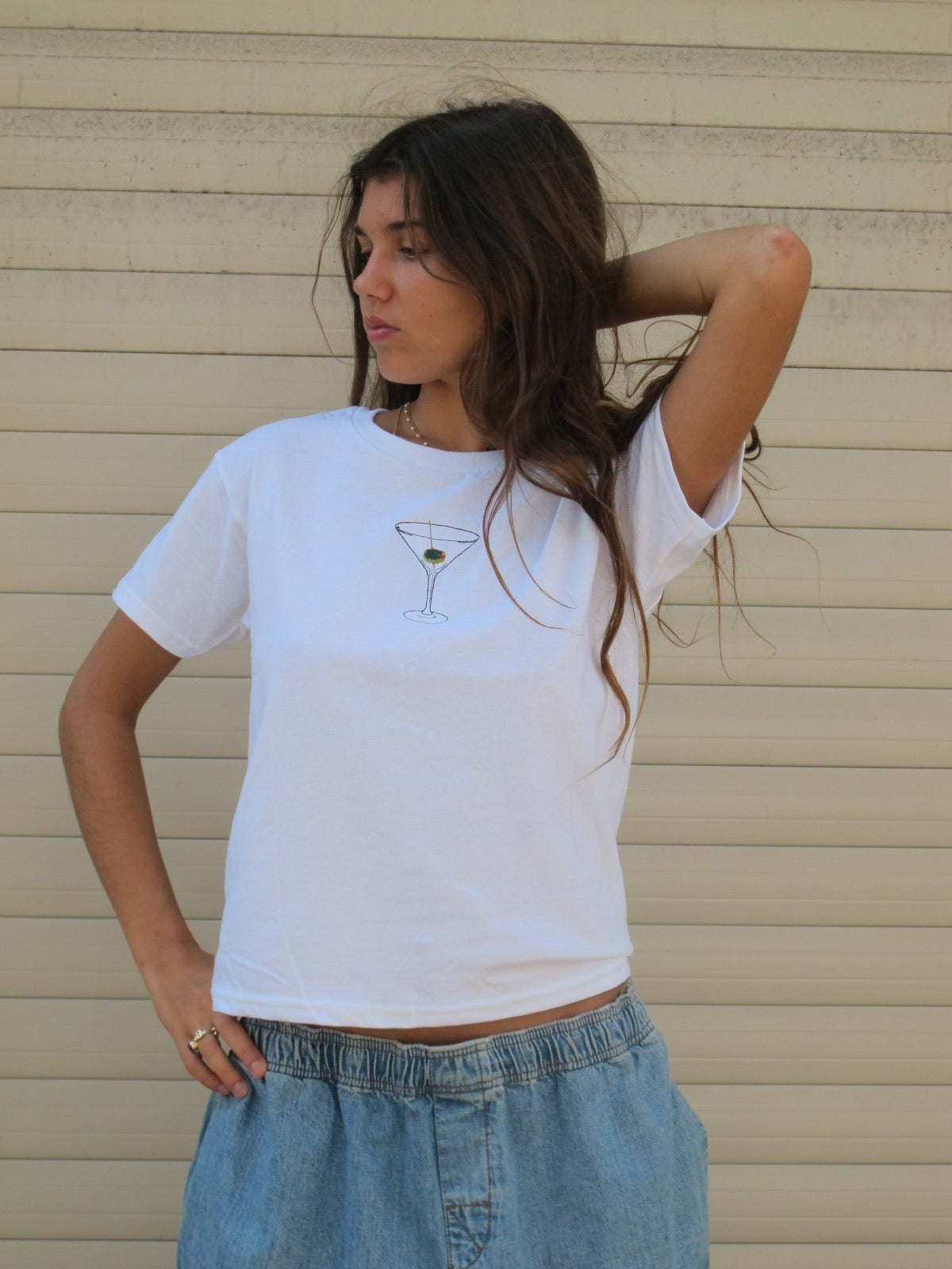 Embroidered Martini Tee