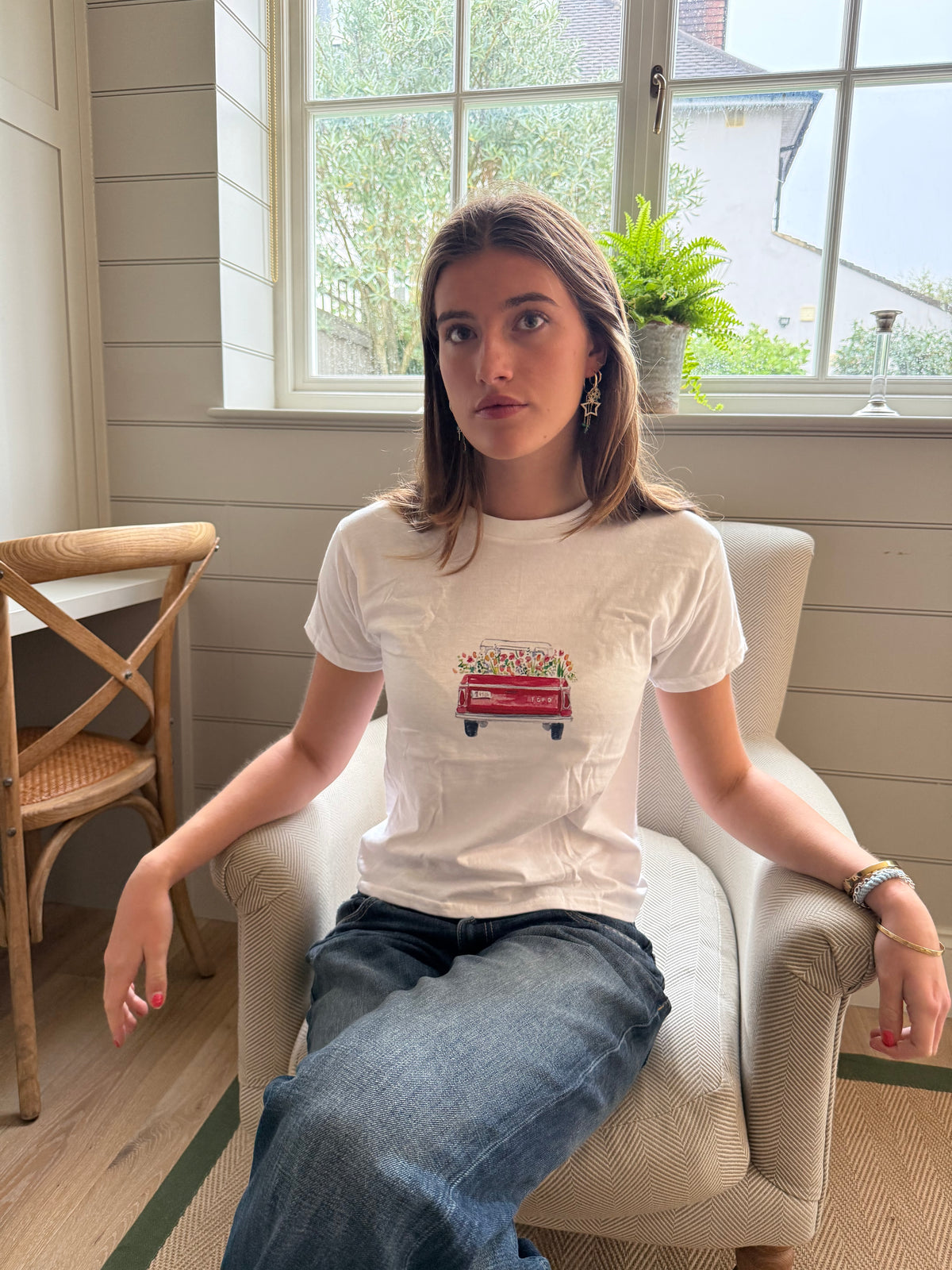 Floral Car tee