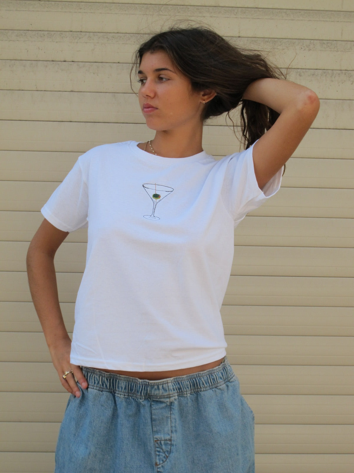 Embroidered Martini Tee