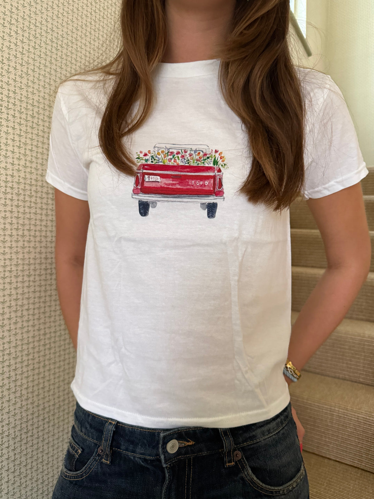 Floral Car tee