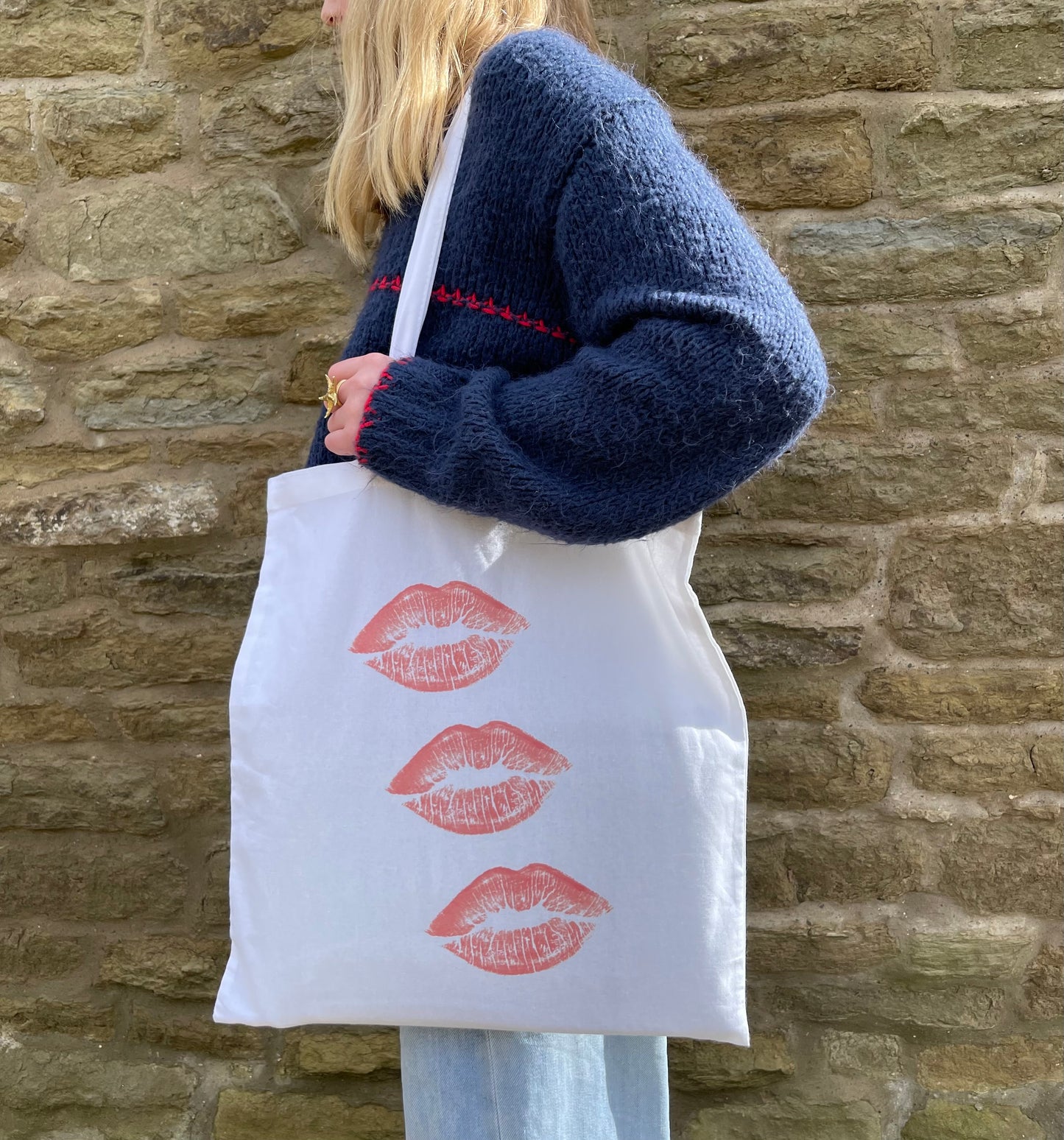Red Hotlips Tote Bag