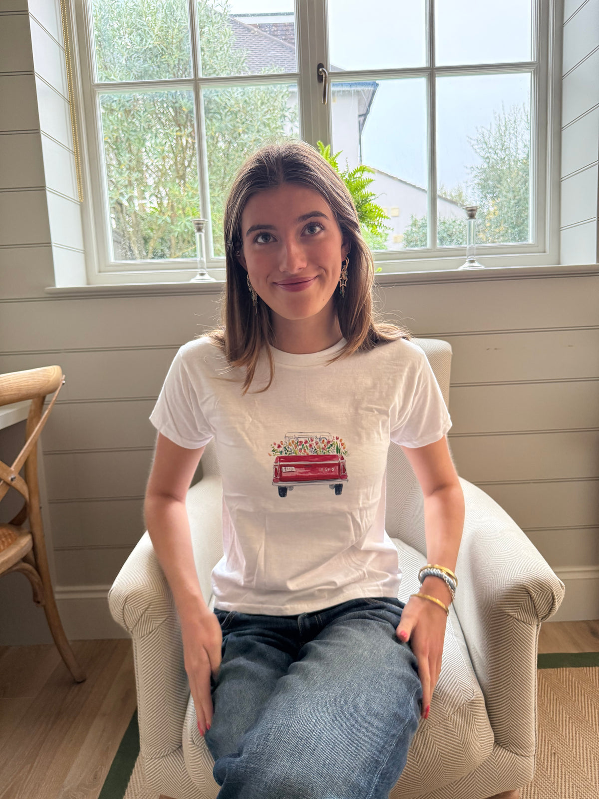 Floral Car tee