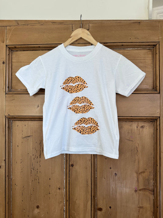 End of Line Leopard Hotlips tee