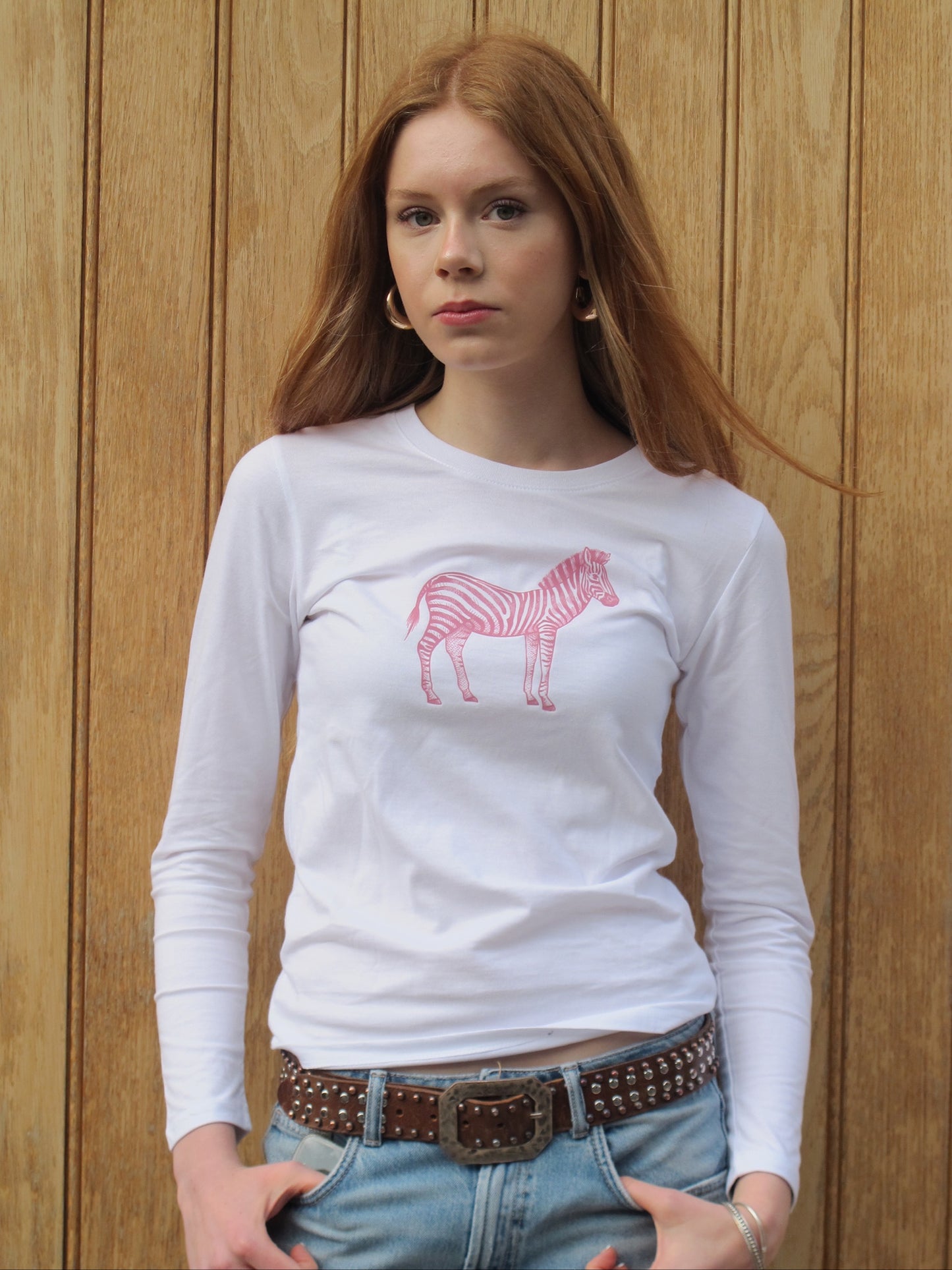 Long Sleeve Zebra Tee