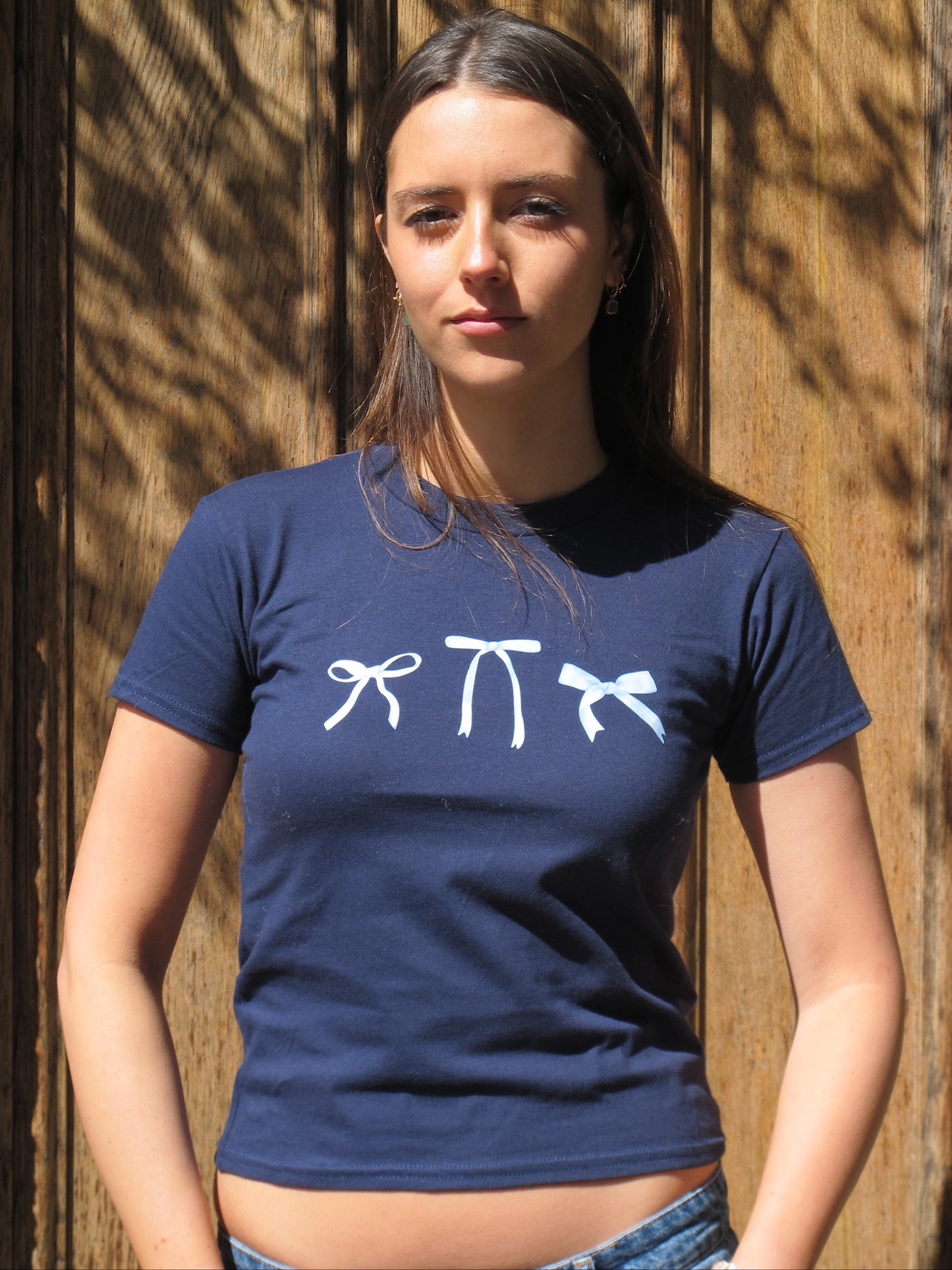 Blue Bow tee