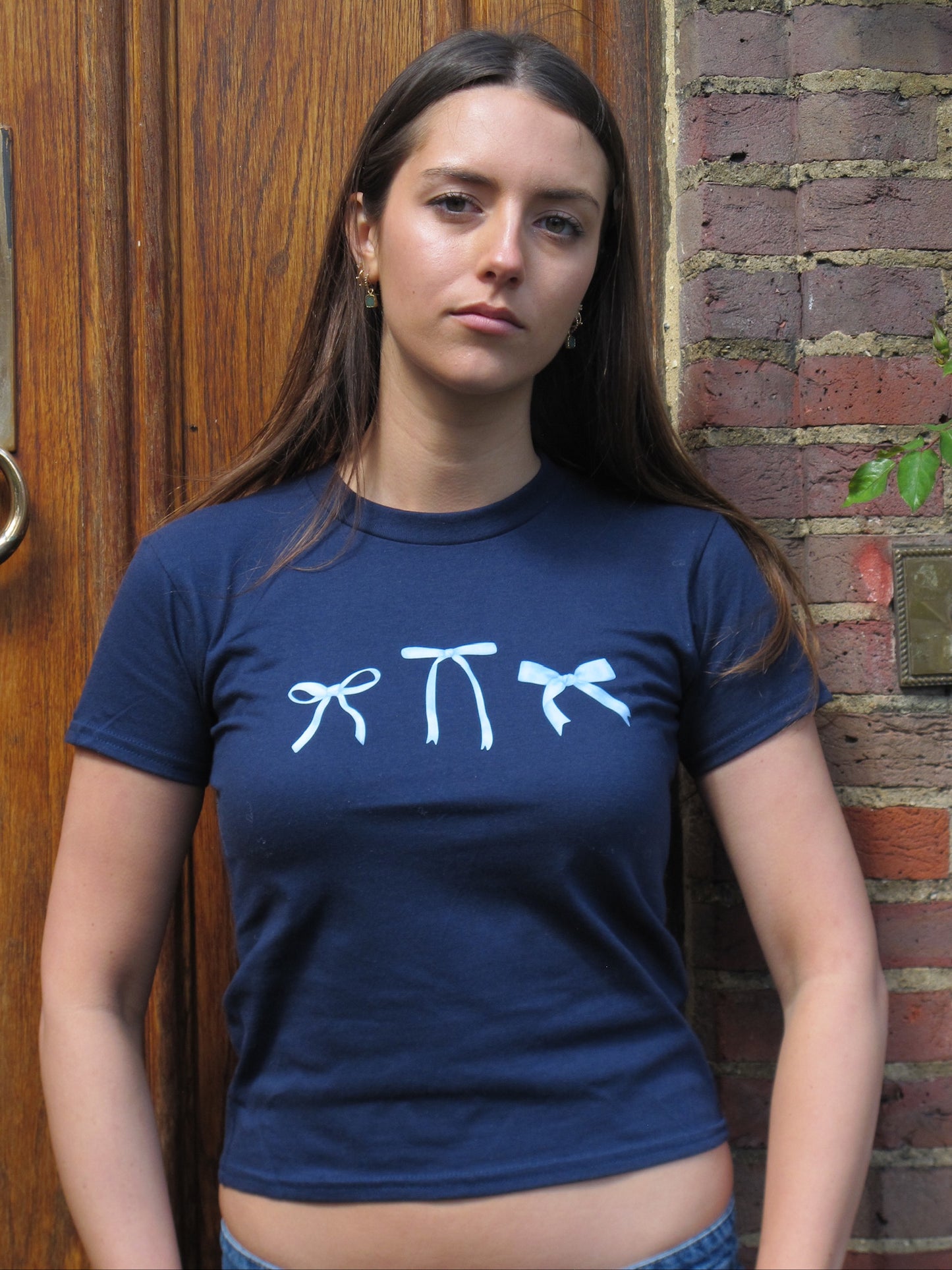 Blue Bow tee