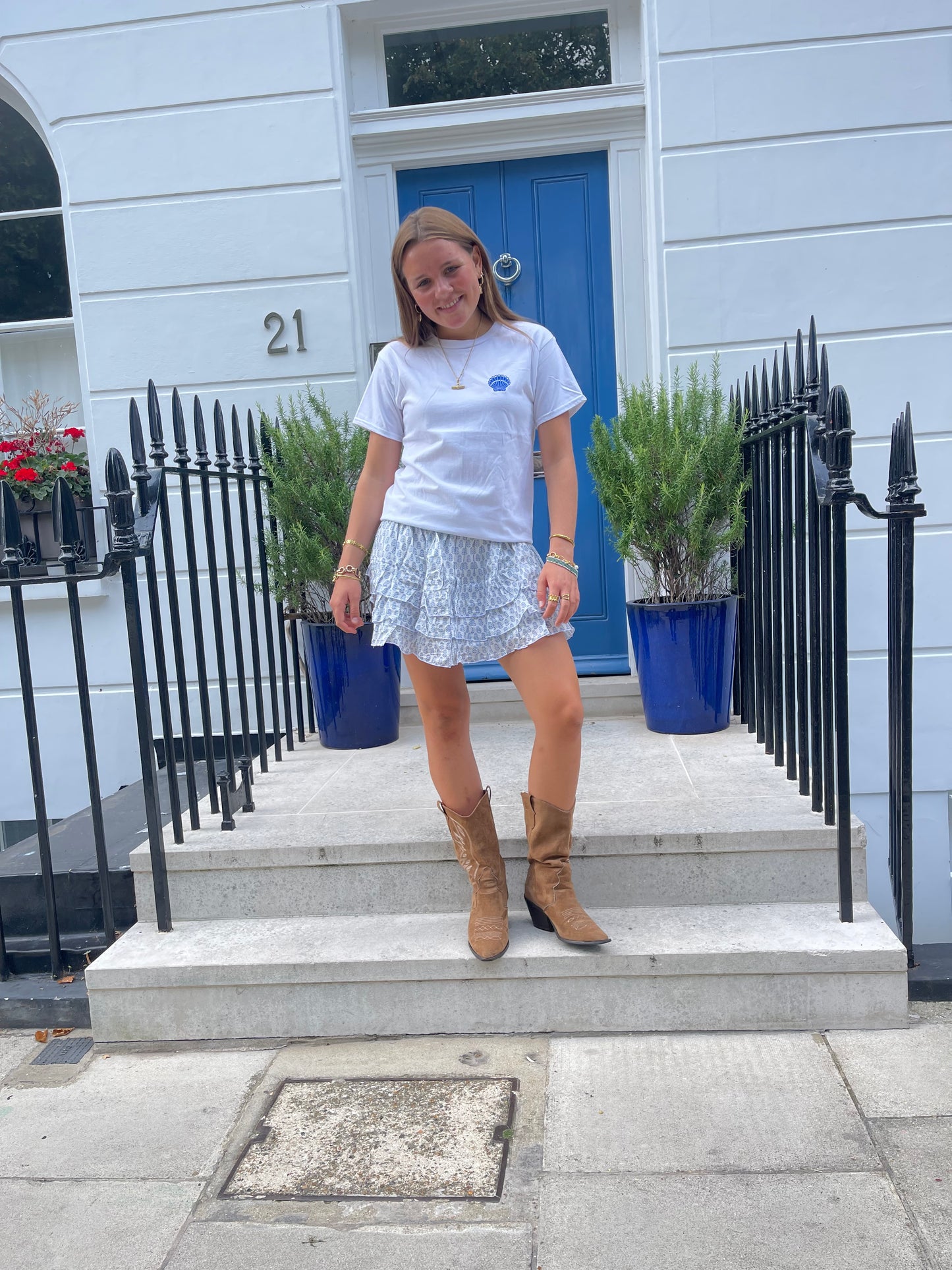 Embroidered Seashell Tee