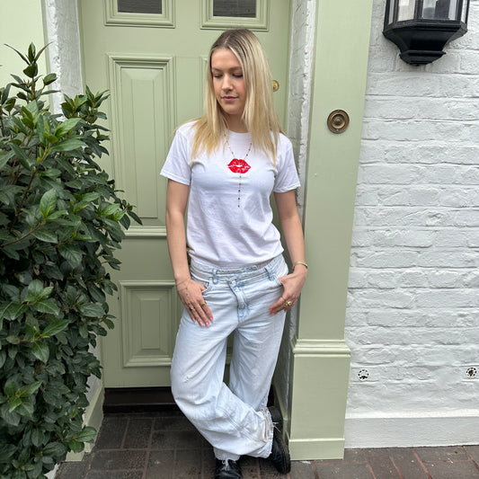 Embroidered Lips Tee