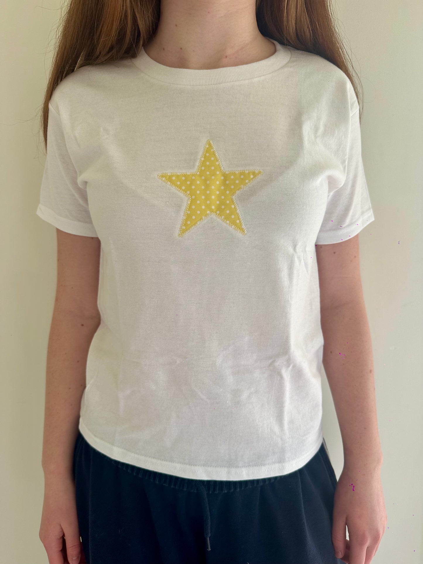 Yellow Polka Dot Star tee