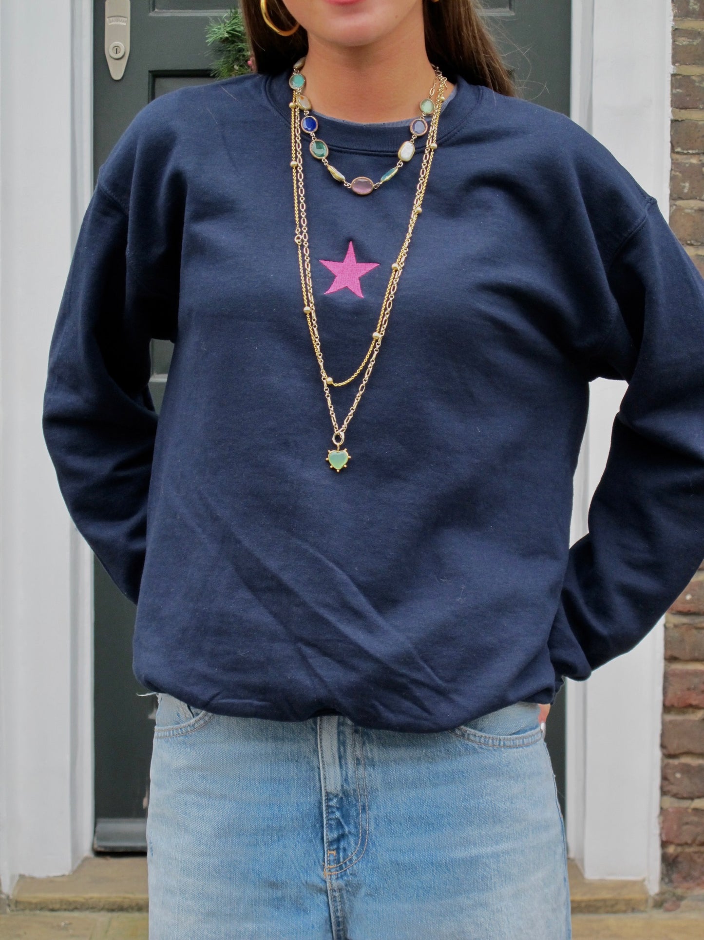 Navy Star Sweatshirt