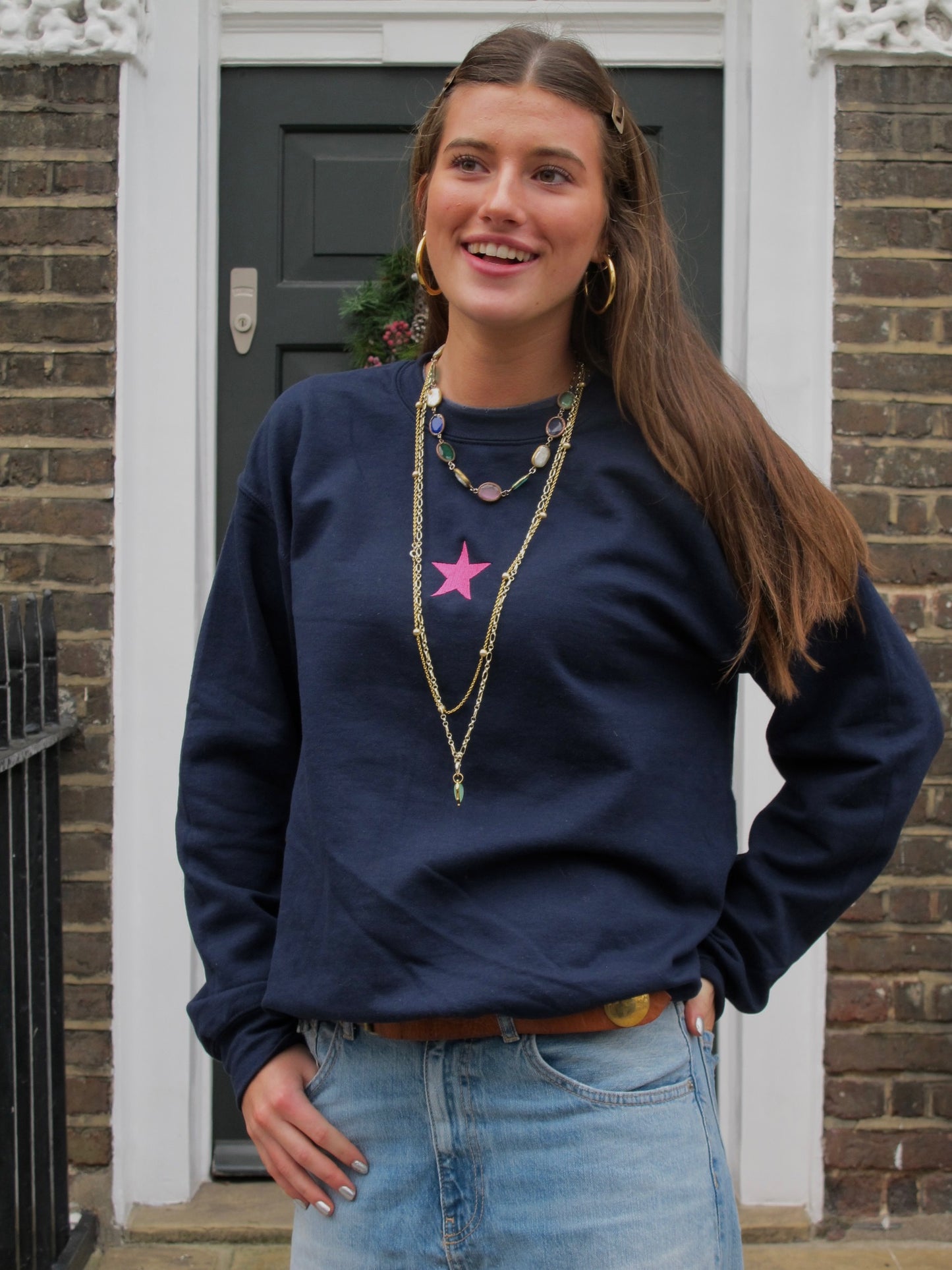 Navy Star Sweatshirt