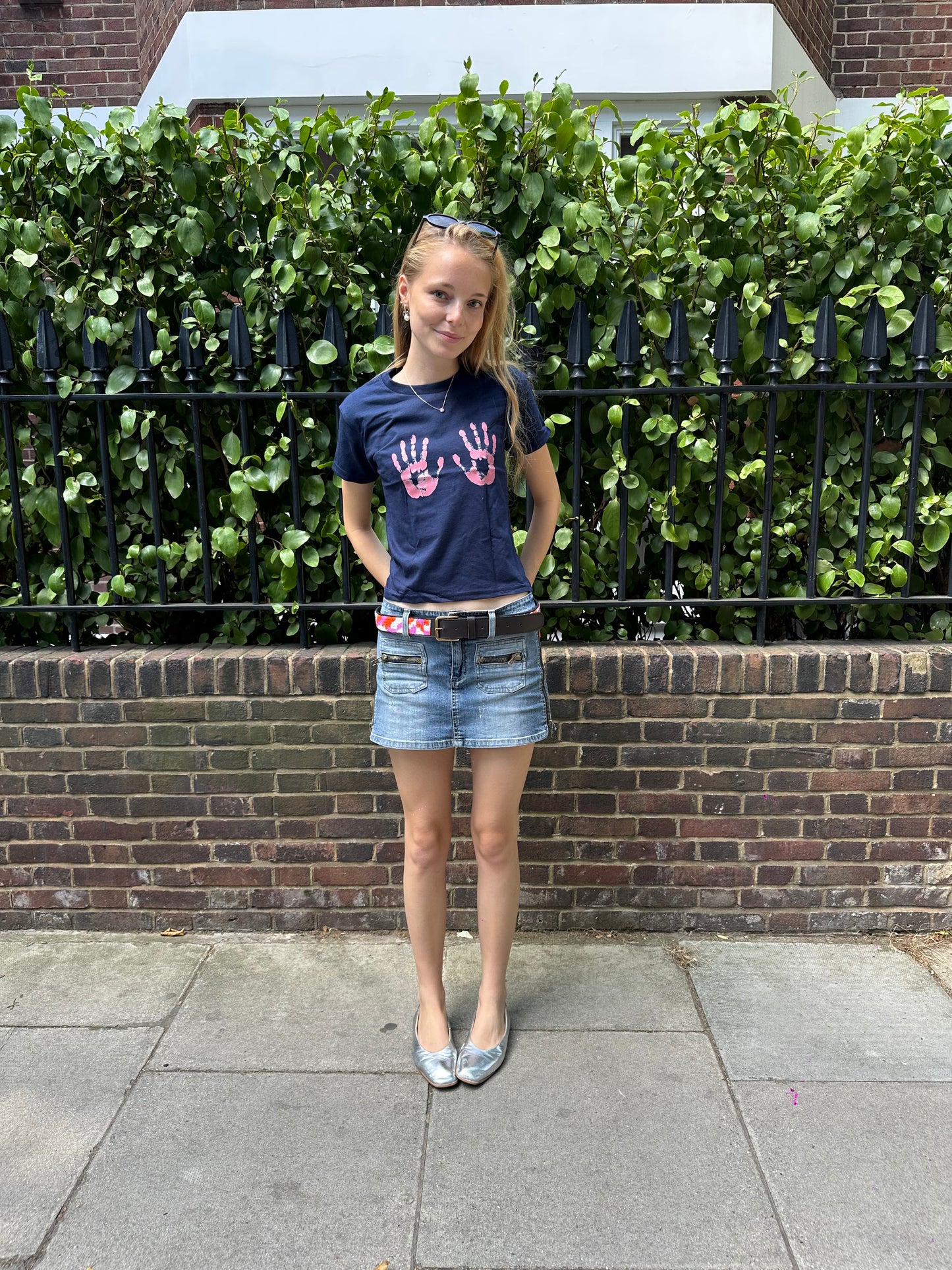 Pink Hand Print Tee