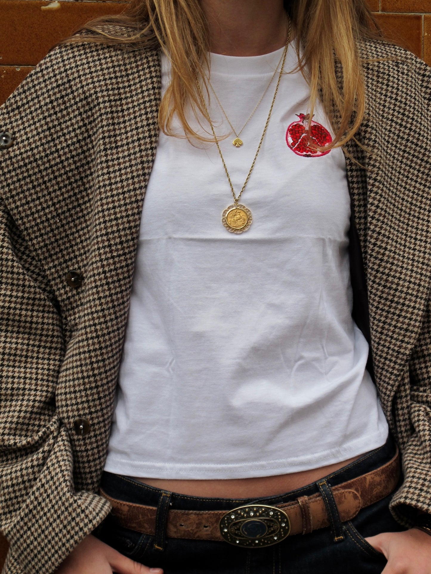 Embroidered Pomegranate Tee