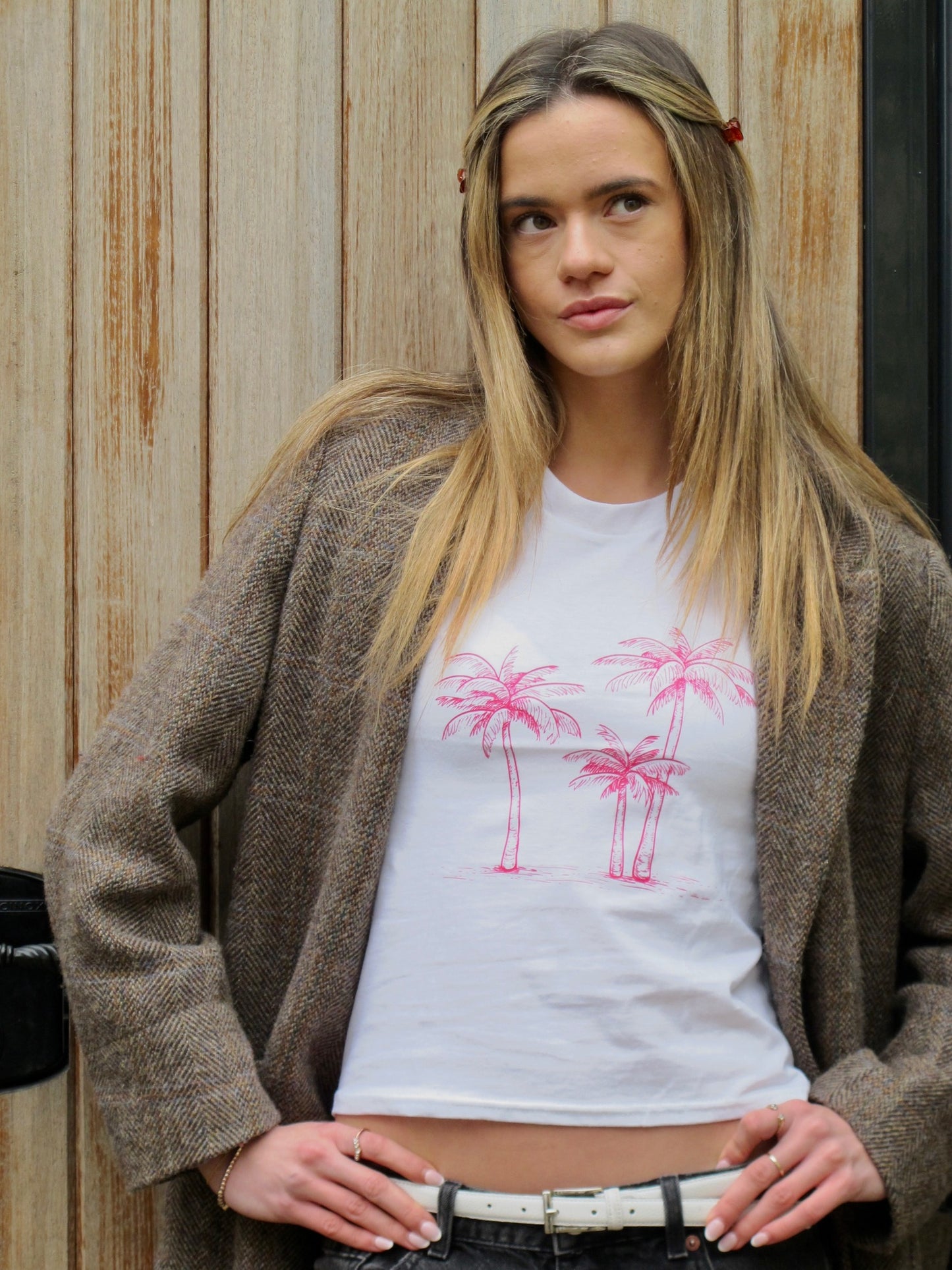 Pink Palm Tree Tee