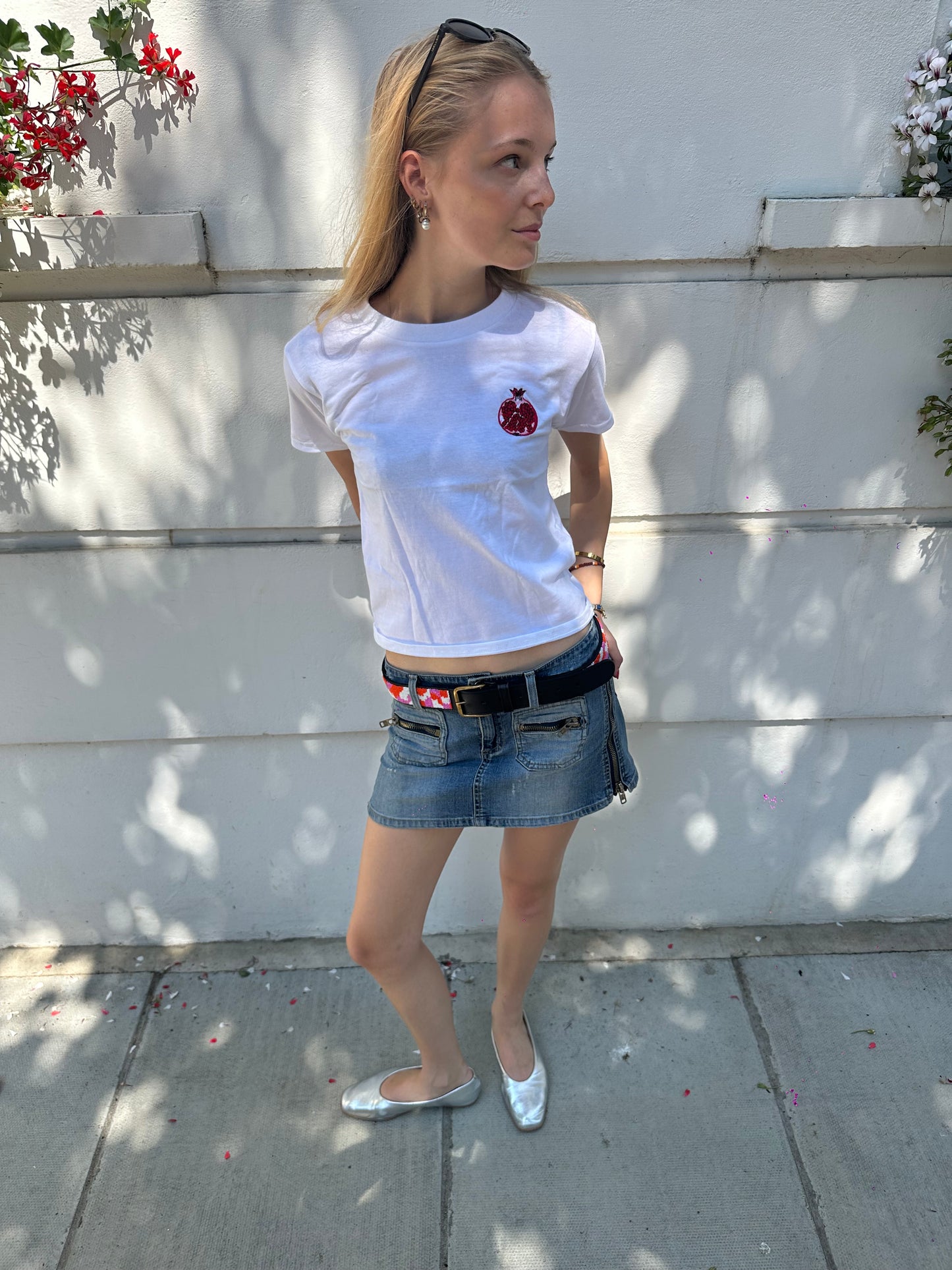 Embroidered Pomegranate Tee
