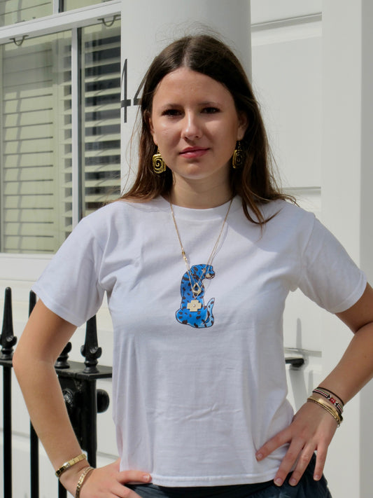 Blue Leopard tee