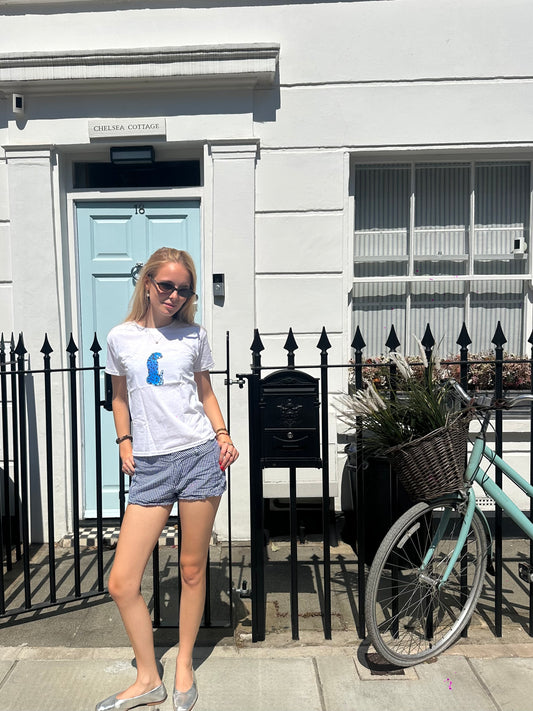 Blue Leopard tee