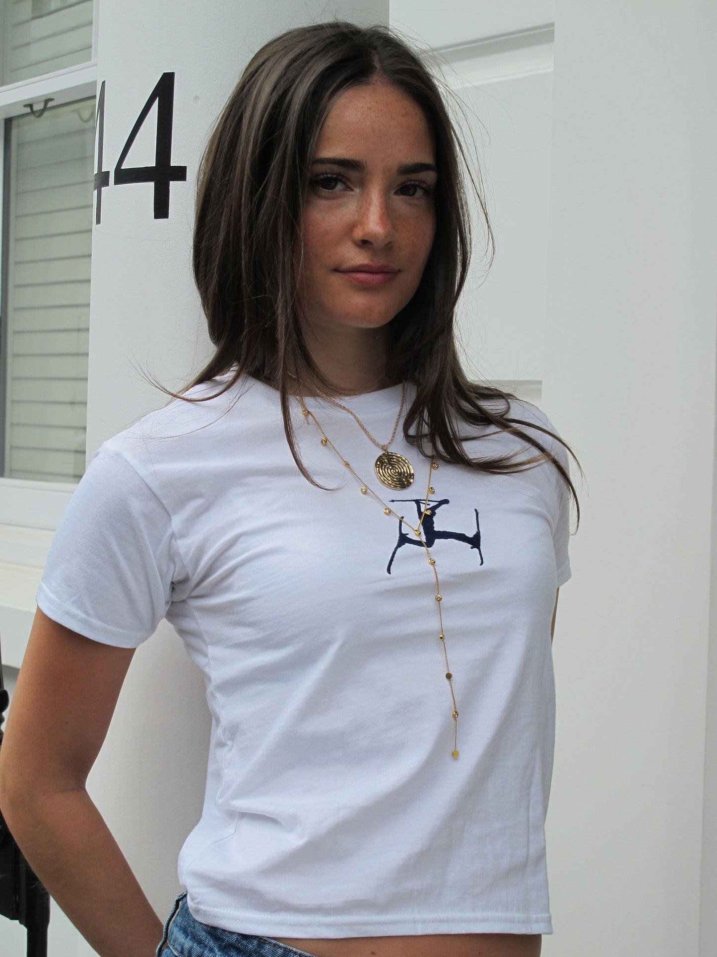 Embroidered Skier tee