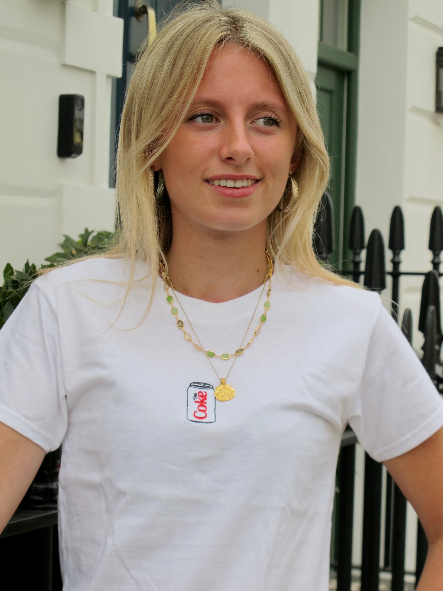 Embroidered Diet Coke tee