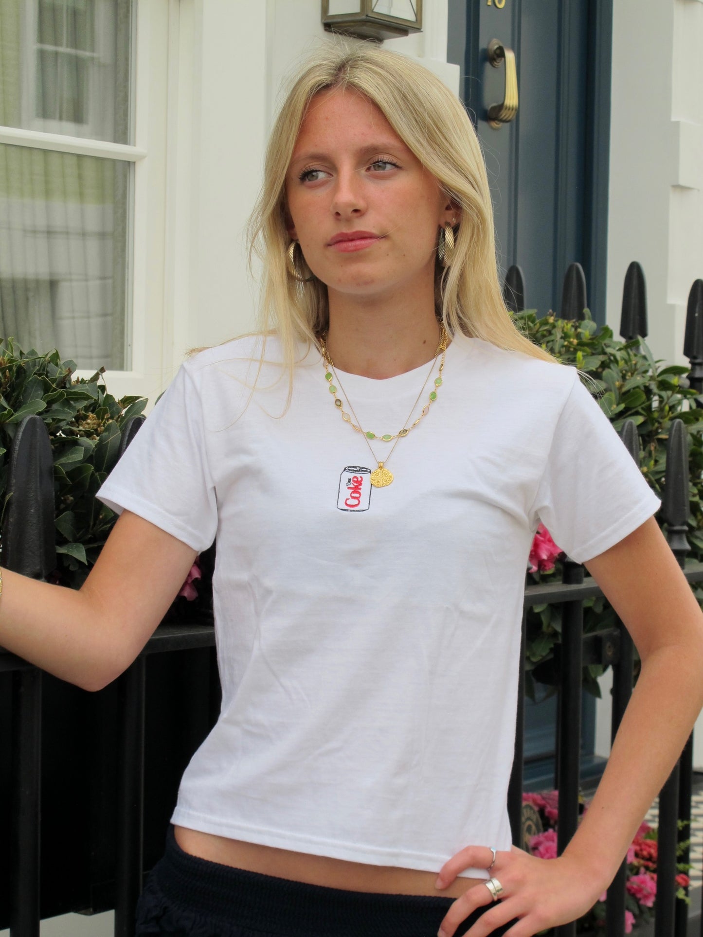 Embroidered Diet Coke tee