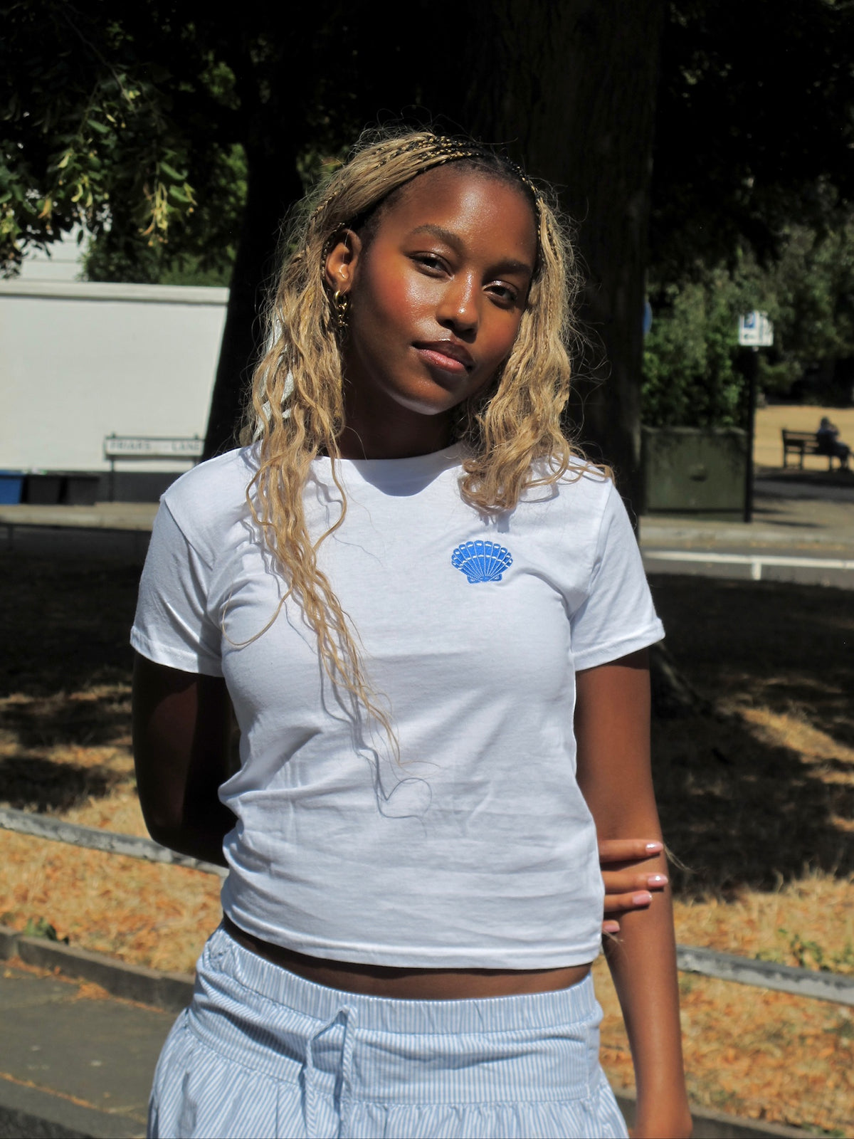 Embroidered Seashell Tee