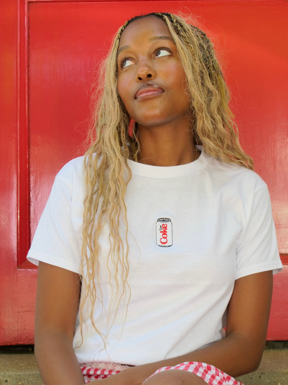 Embroidered Diet Coke tee