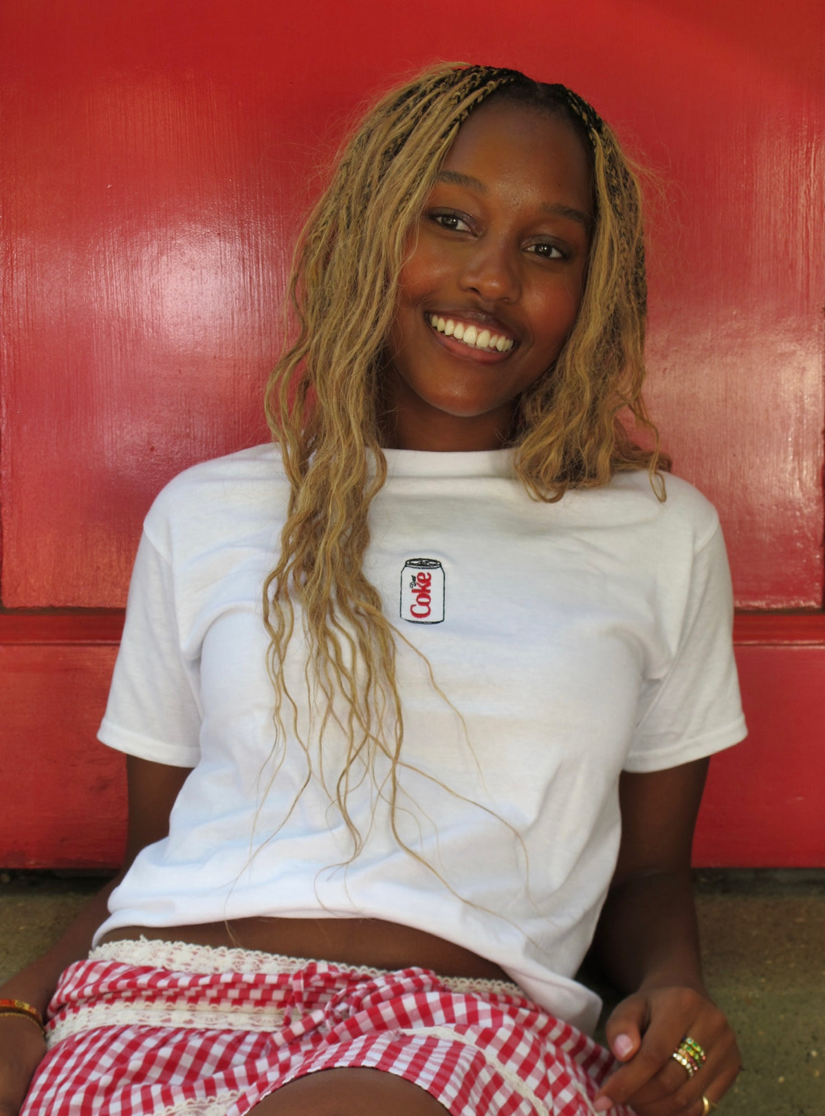 Embroidered Diet Coke tee