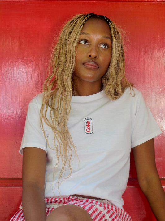 Embroidered Diet Coke tee