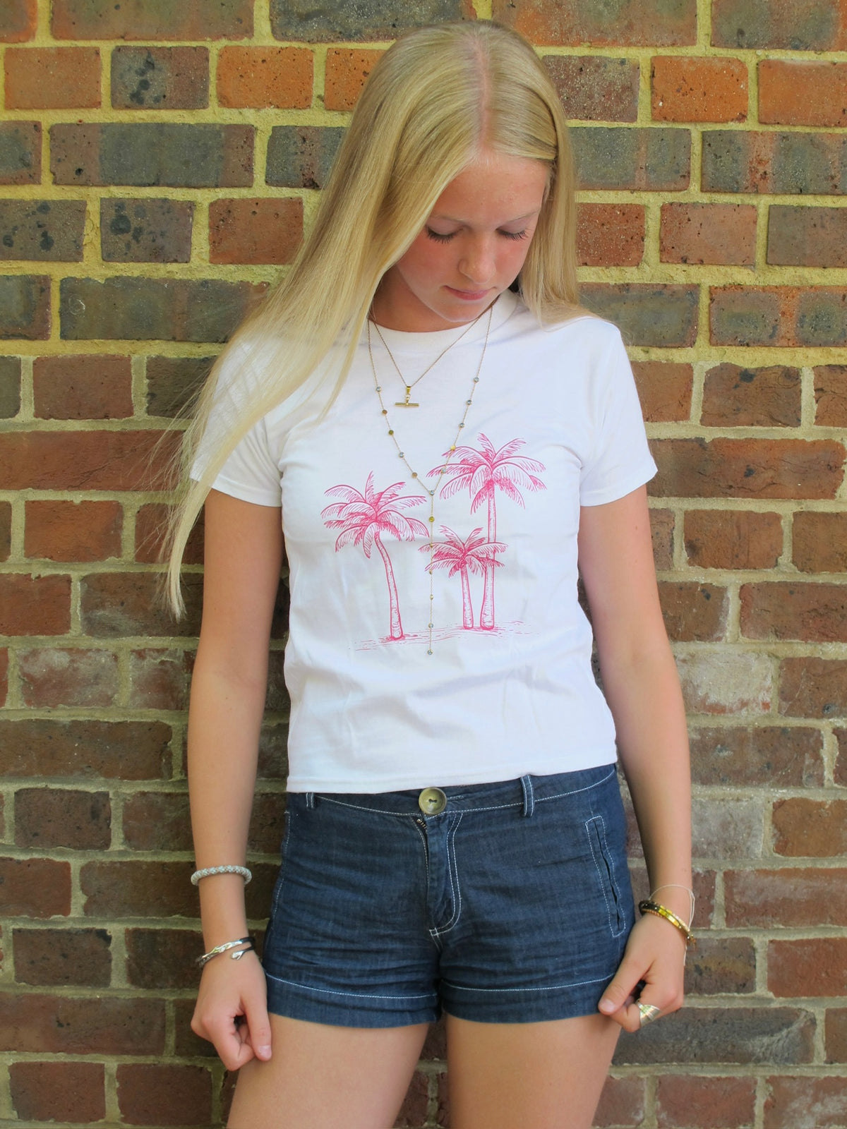 Pink Palm Tree Tee