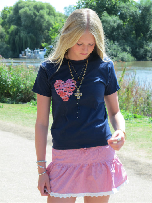 Navy Lip Art Tee
