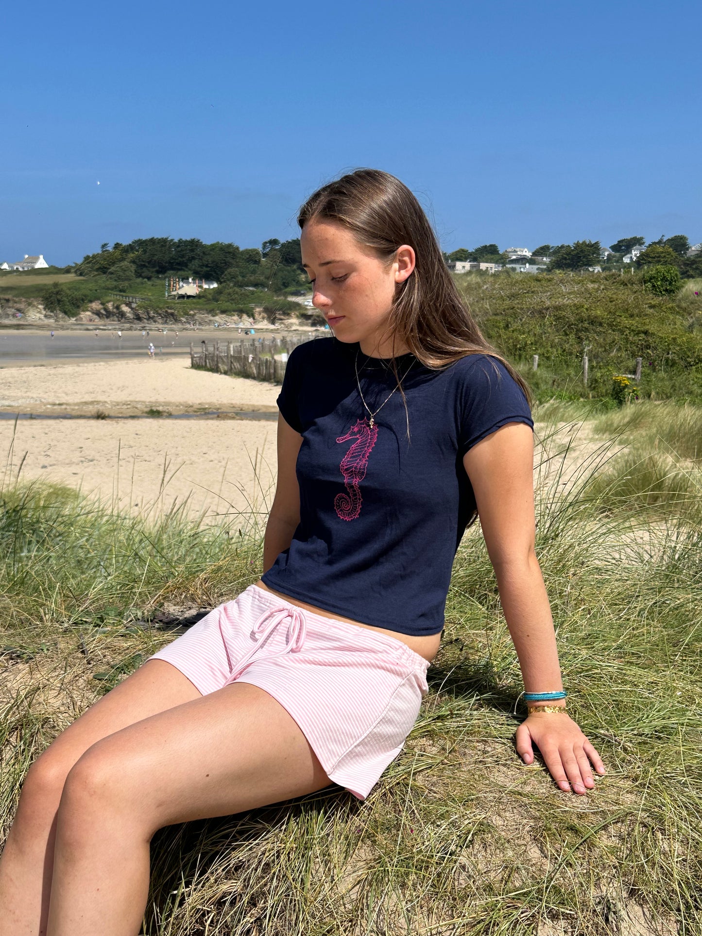 Pink Seahorse Tee