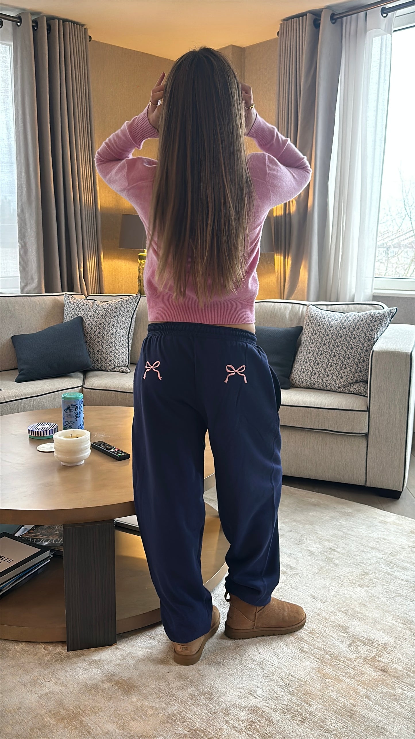 Embroidered Bow Trackies