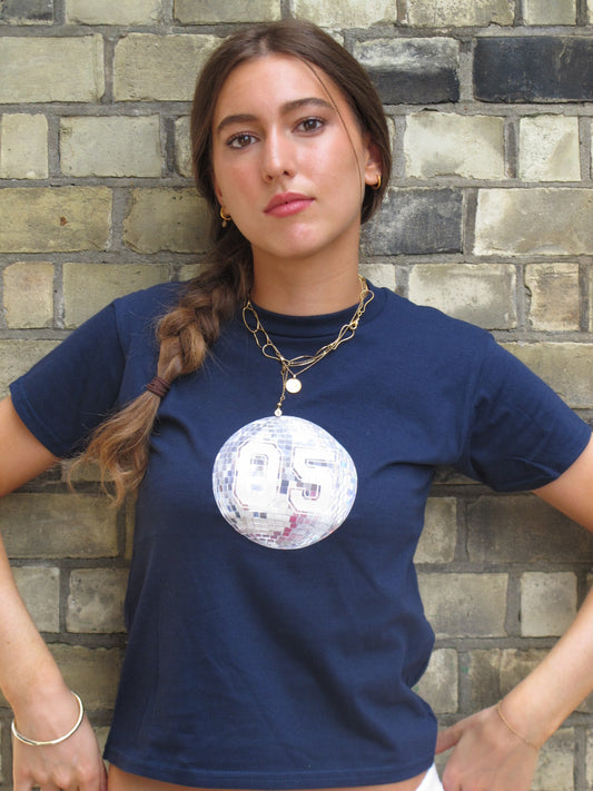 Navy Disco Ball Tee