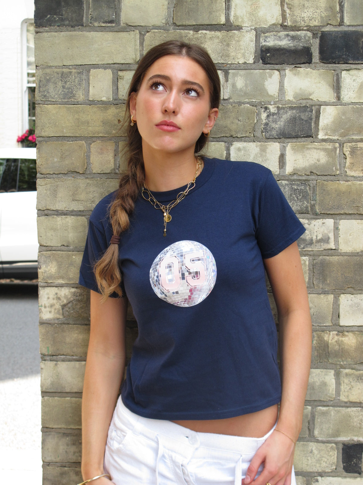 Navy Disco Ball Tee